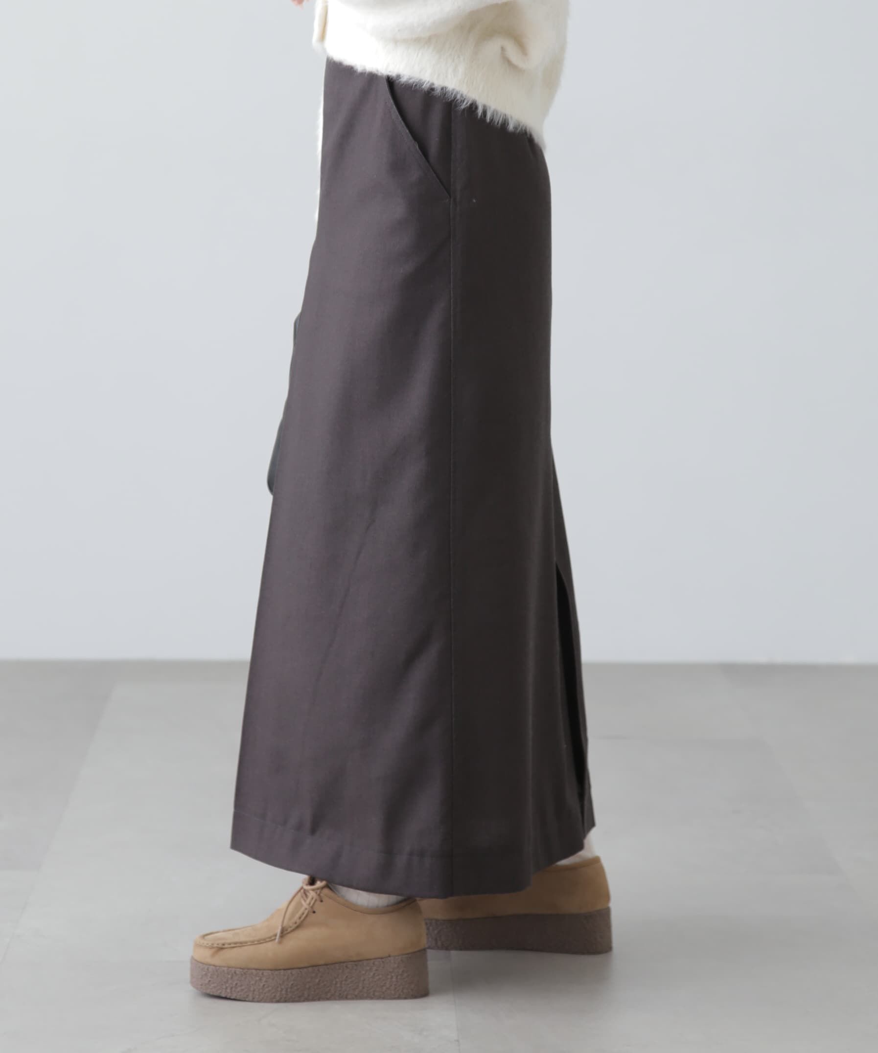  「フロントボックスタックマキシスカート」|スカート|