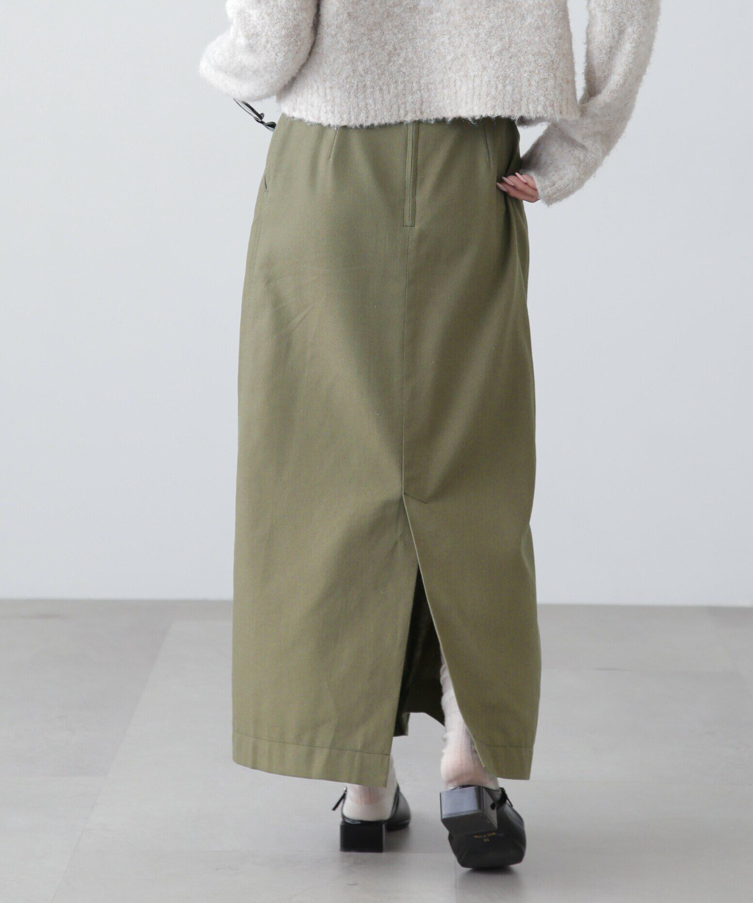  「フロントボックスタックマキシスカート」|スカート|