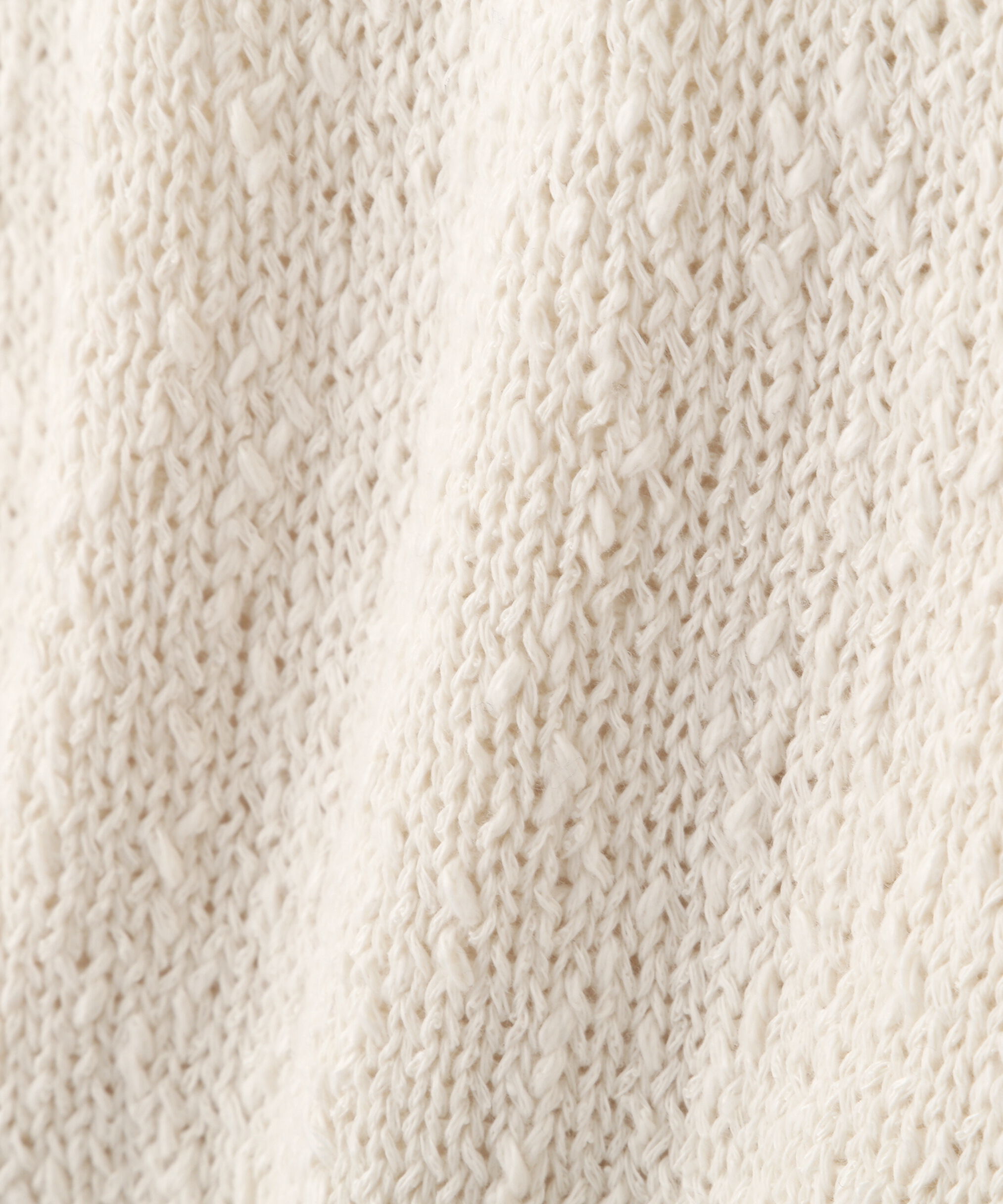  「スラブ編み半袖ニット」|ニット・セーター|