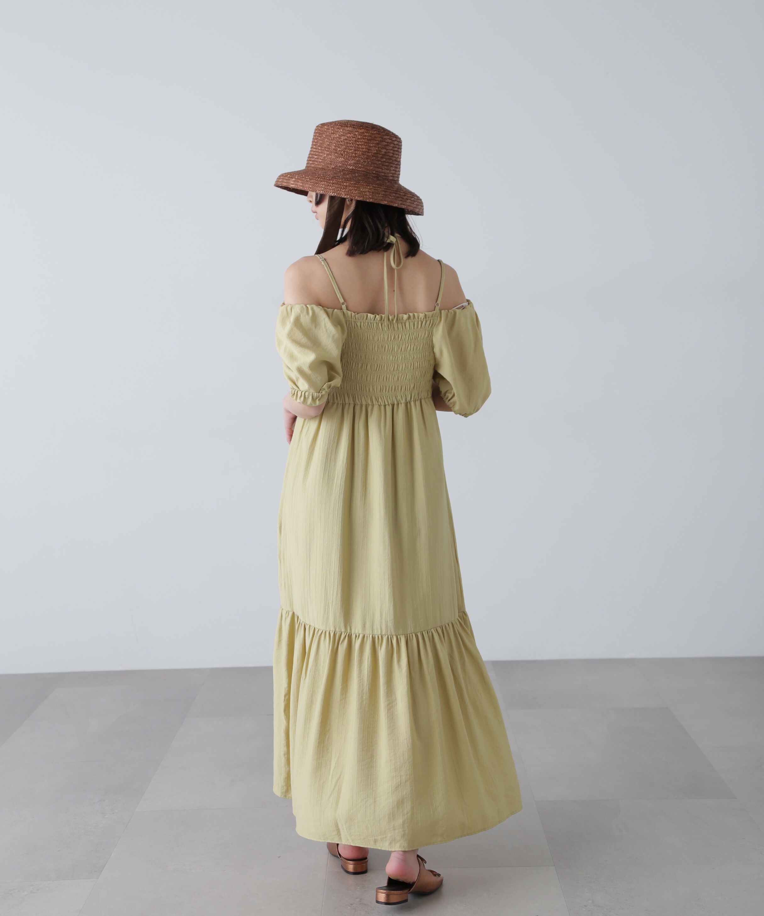  「シャーリング２ＷＡＹオフショルワンピース」|ワンピース|