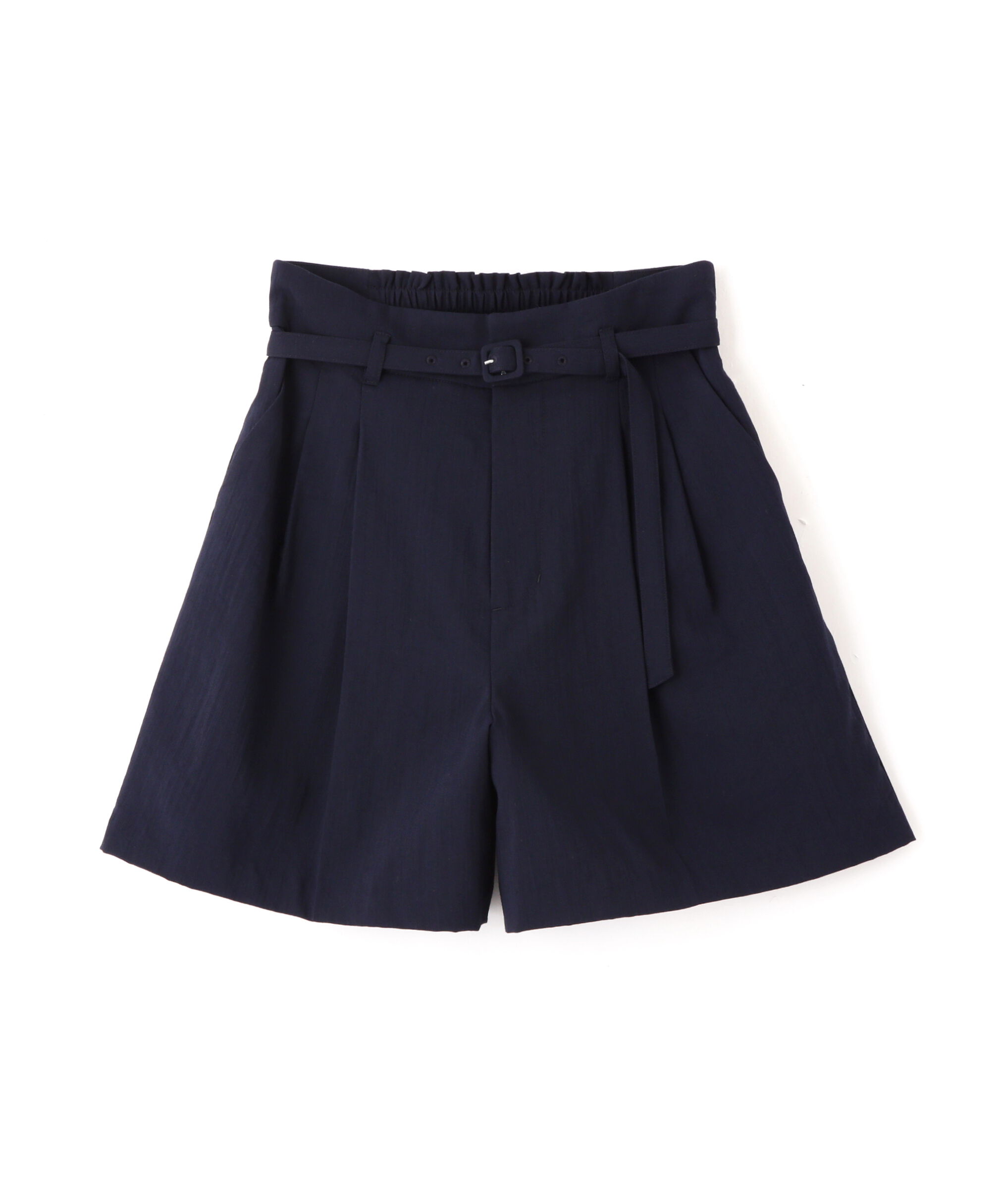  「麻調合繊タックベルト付きショートパンツ」|その他|