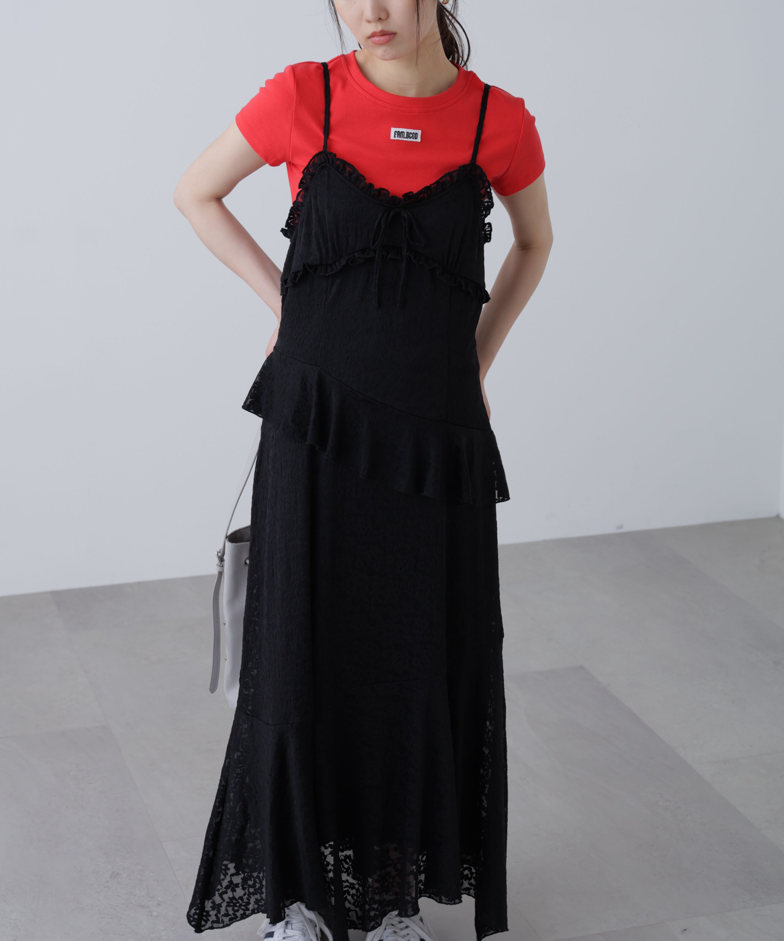  「イレヘムレースキャミワンピース」|ワンピース|ブラック