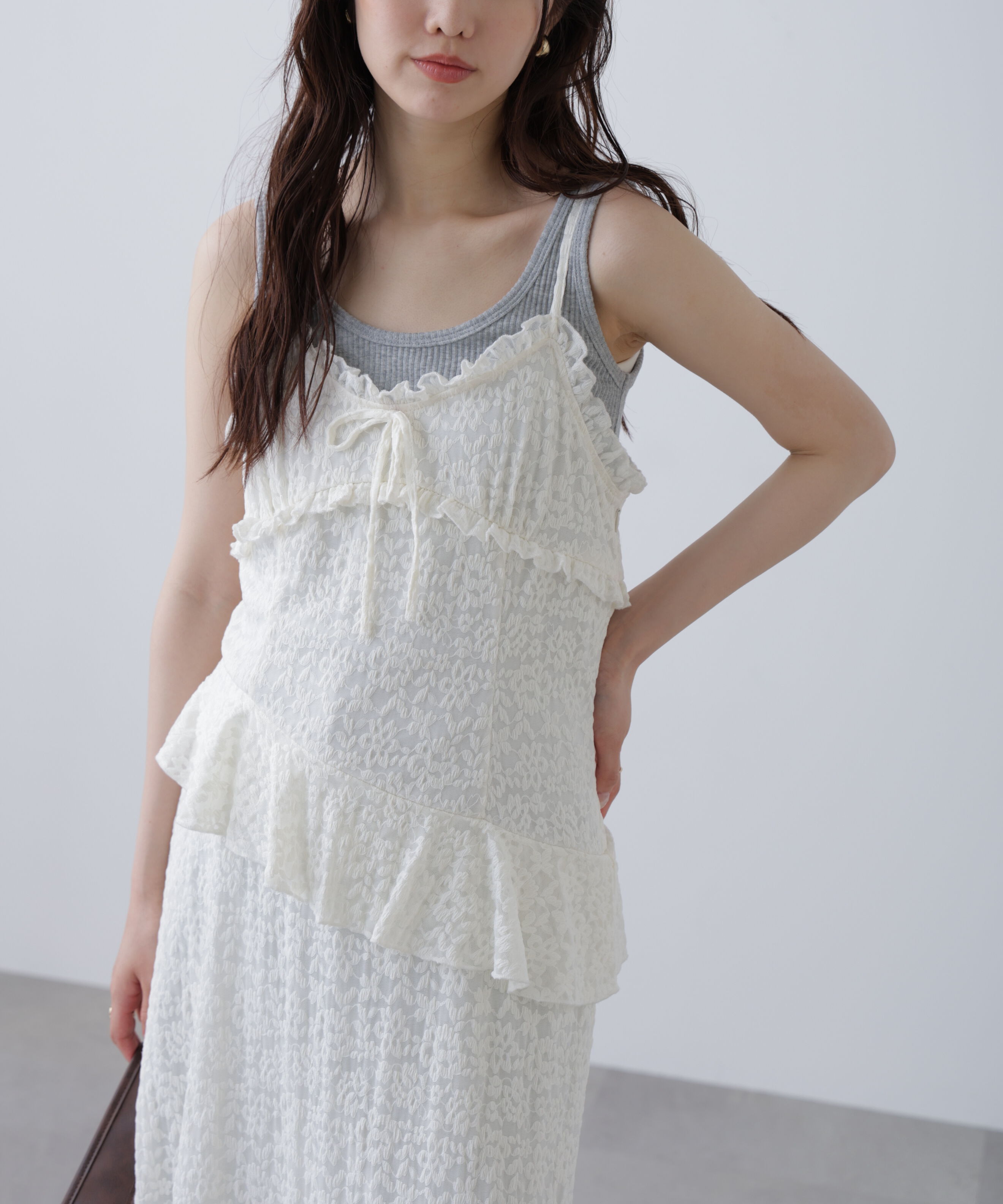  「イレヘムレースキャミワンピース」|ワンピース|