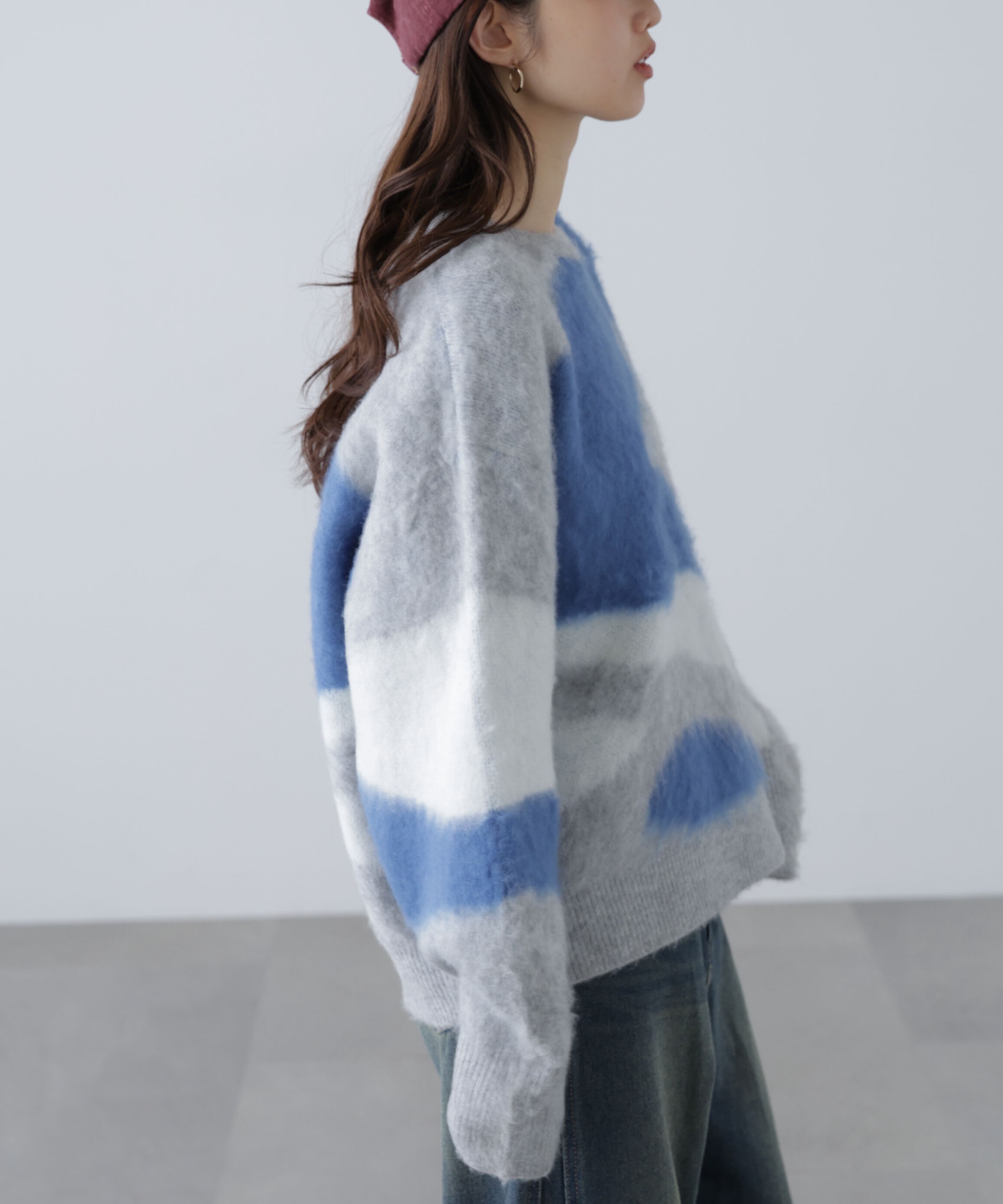  「起毛ニュアンス柄ニット」|ニット・セーター|