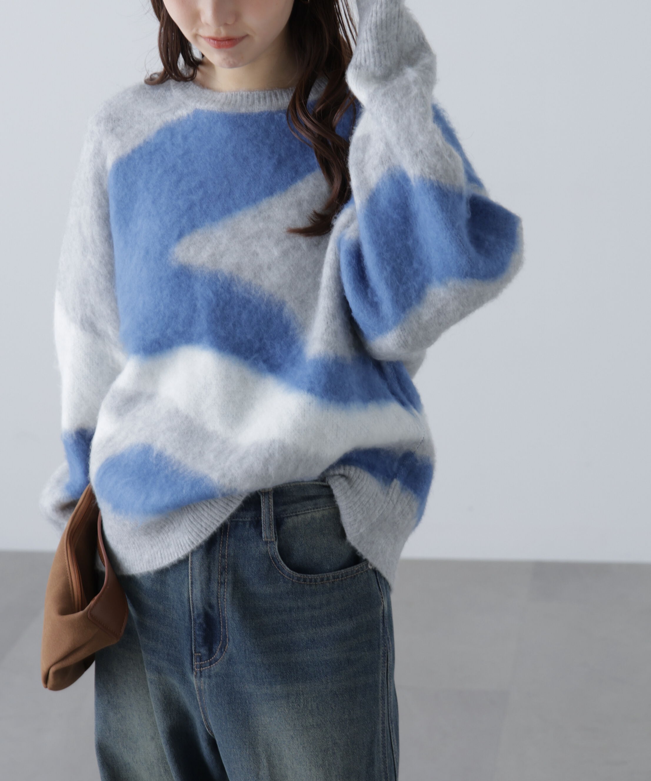  「起毛ニュアンス柄ニット」|ニット・セーター|