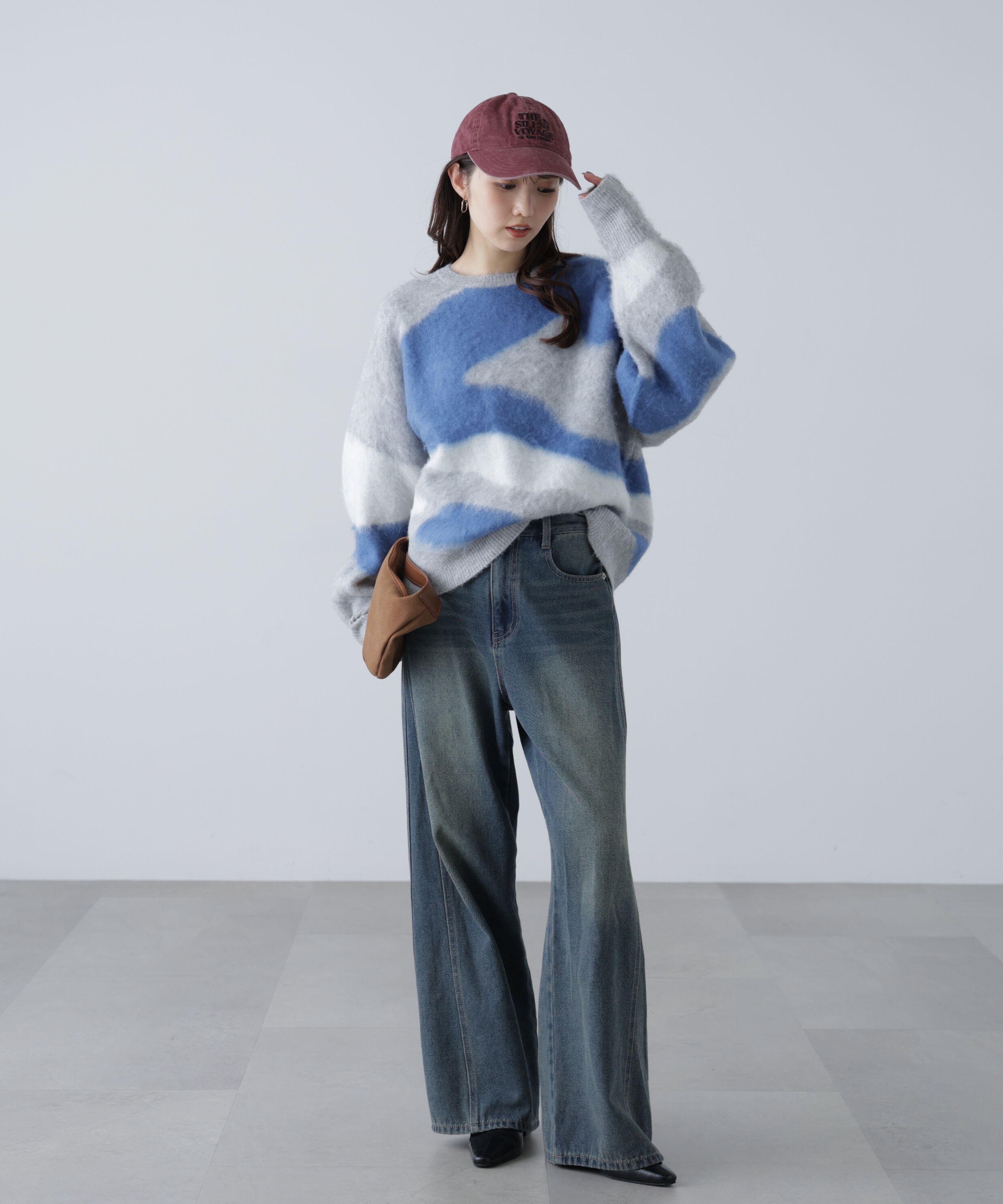  「起毛ニュアンス柄ニット」|ニット・セーター|