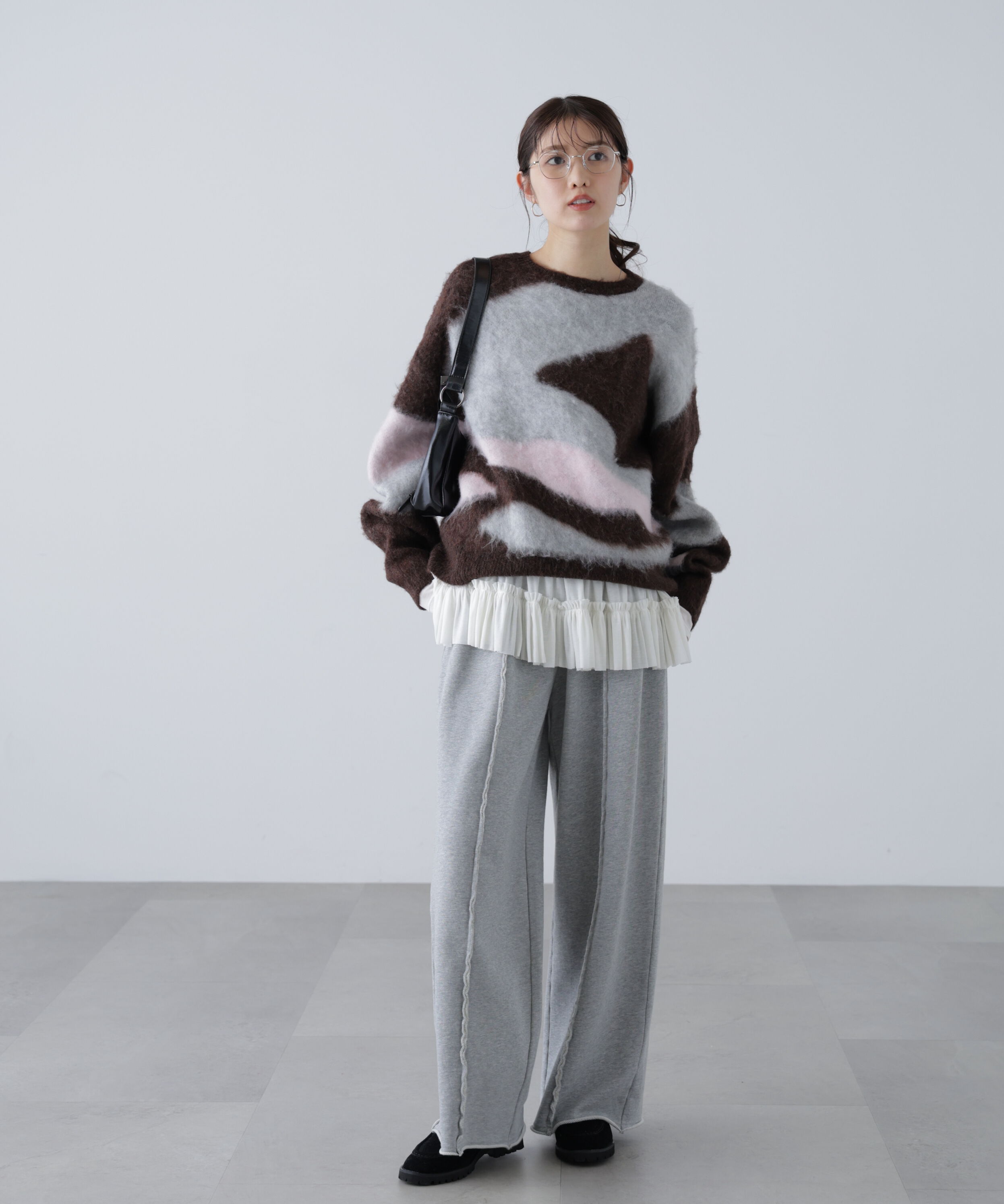  「起毛ニュアンス柄ニット」|ニット・セーター|