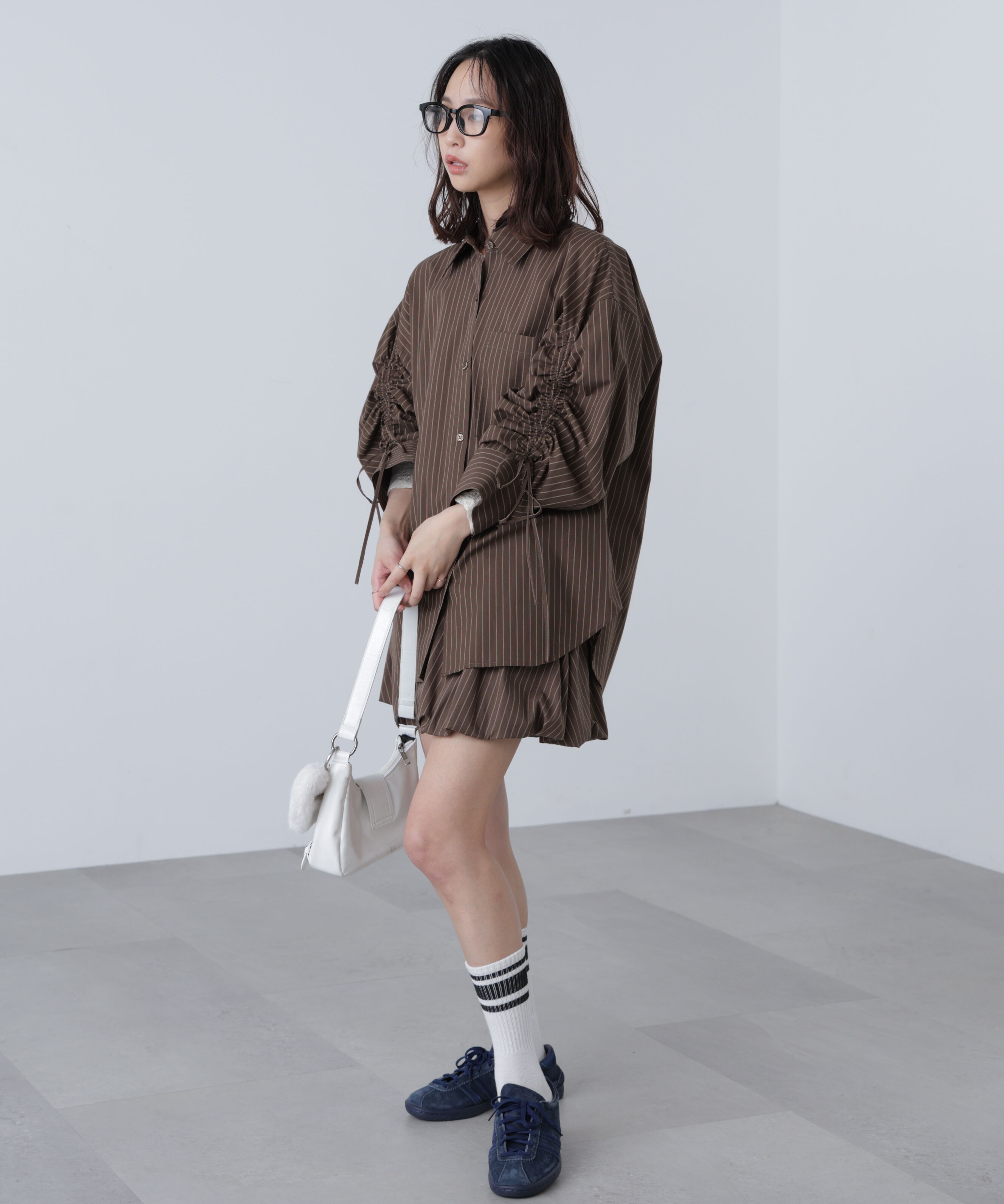  「袖シャーリングオーバーシャツ」|シャツ・ブラウス|