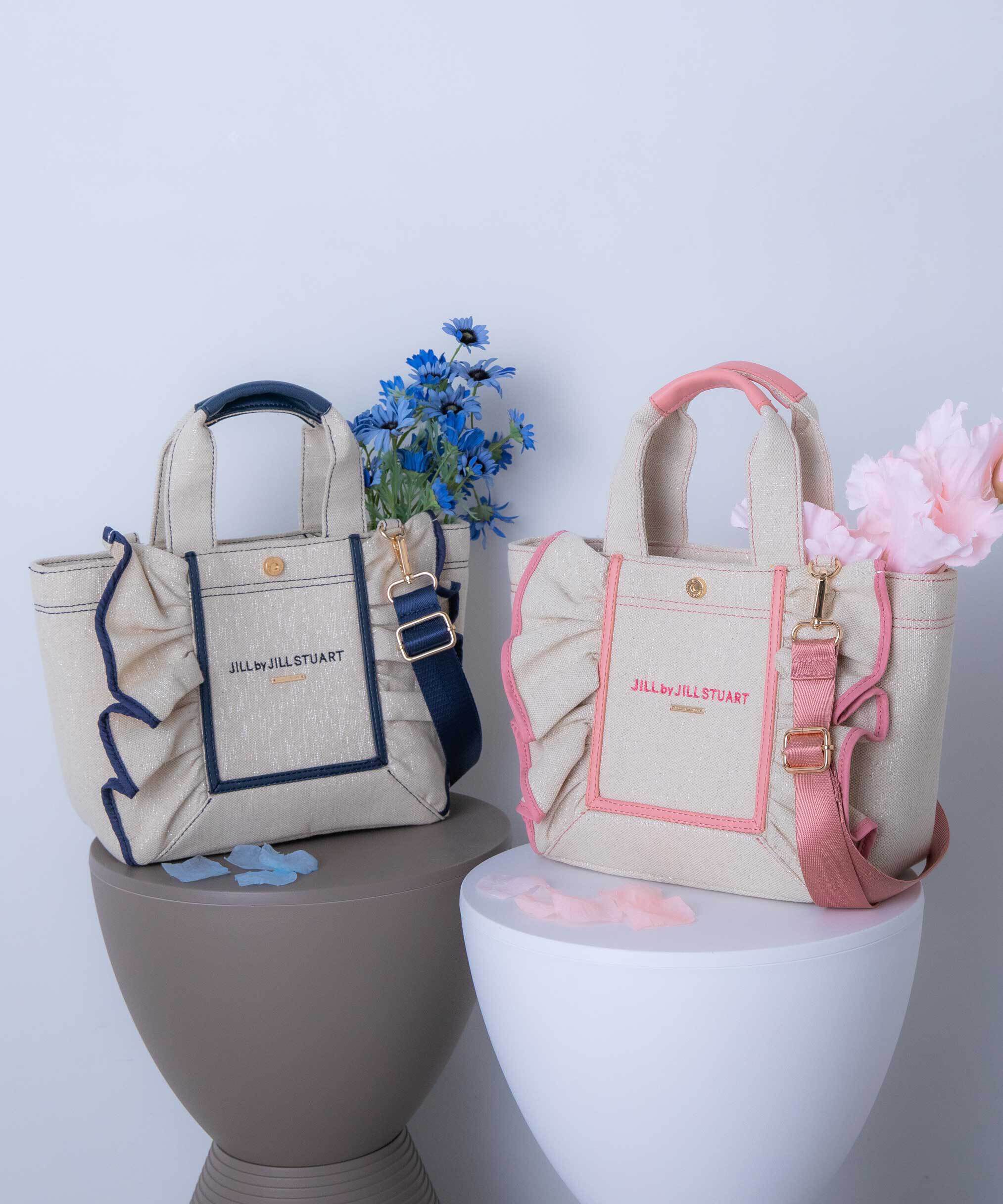  「フレームフリルトート小」|その他|フチピンク2