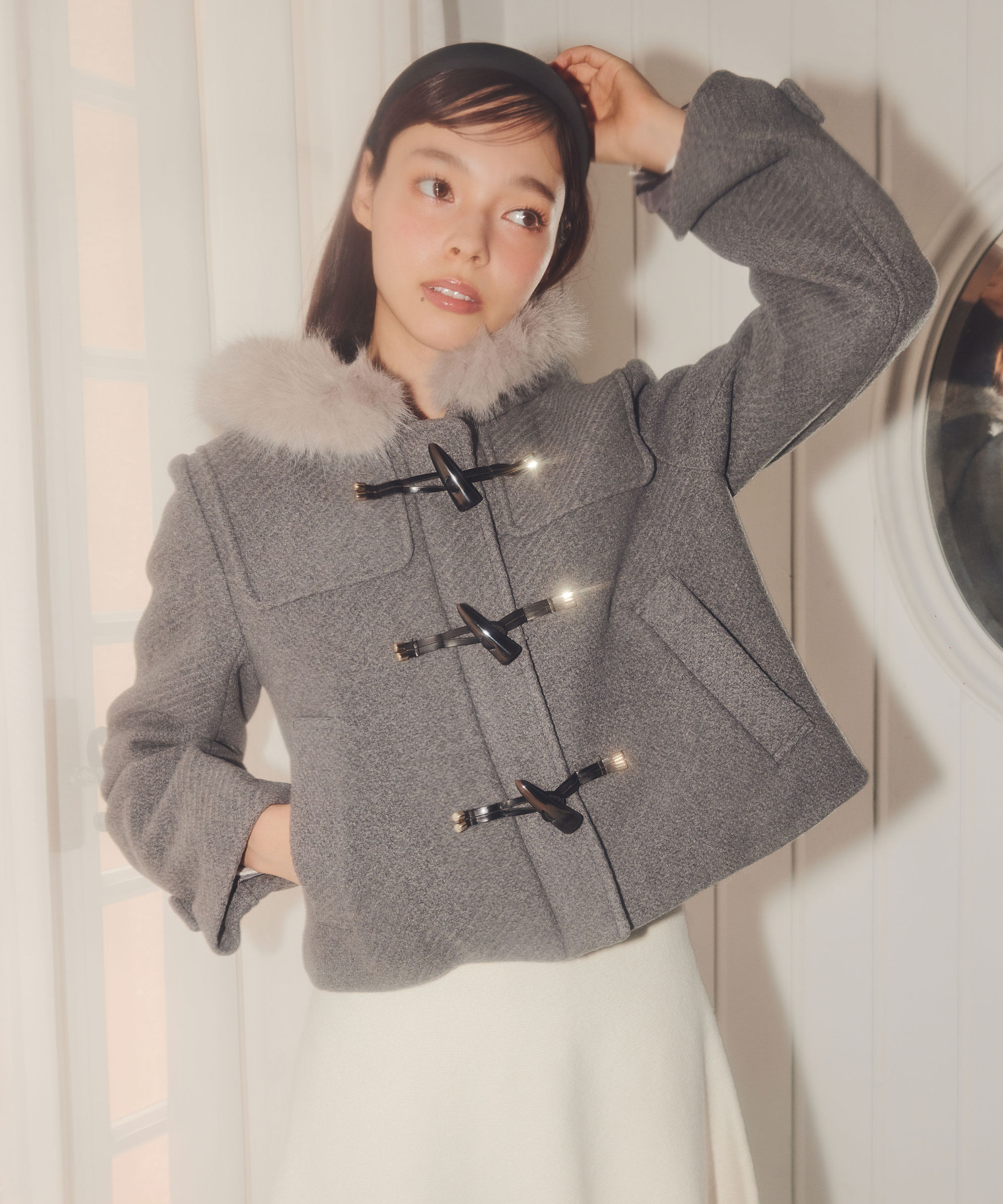  「フェイクファー付ショートダッフルコート」|その他|