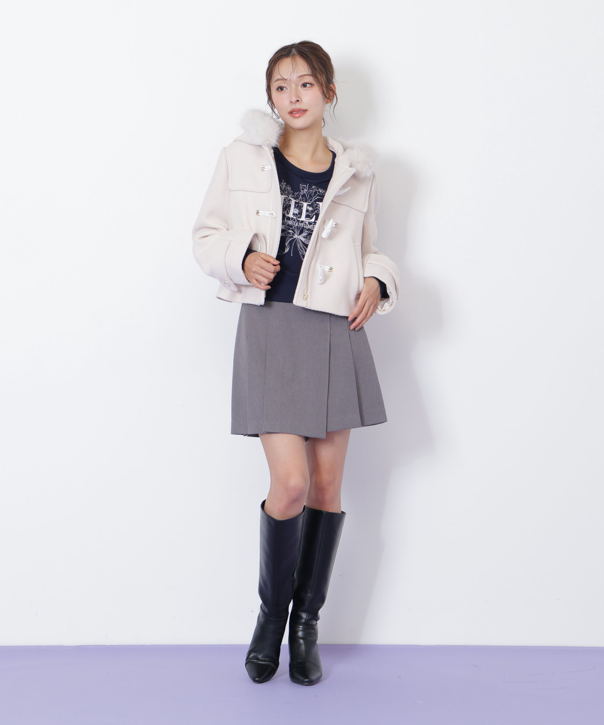  「フェイクファー付ショートダッフルコート」|その他|