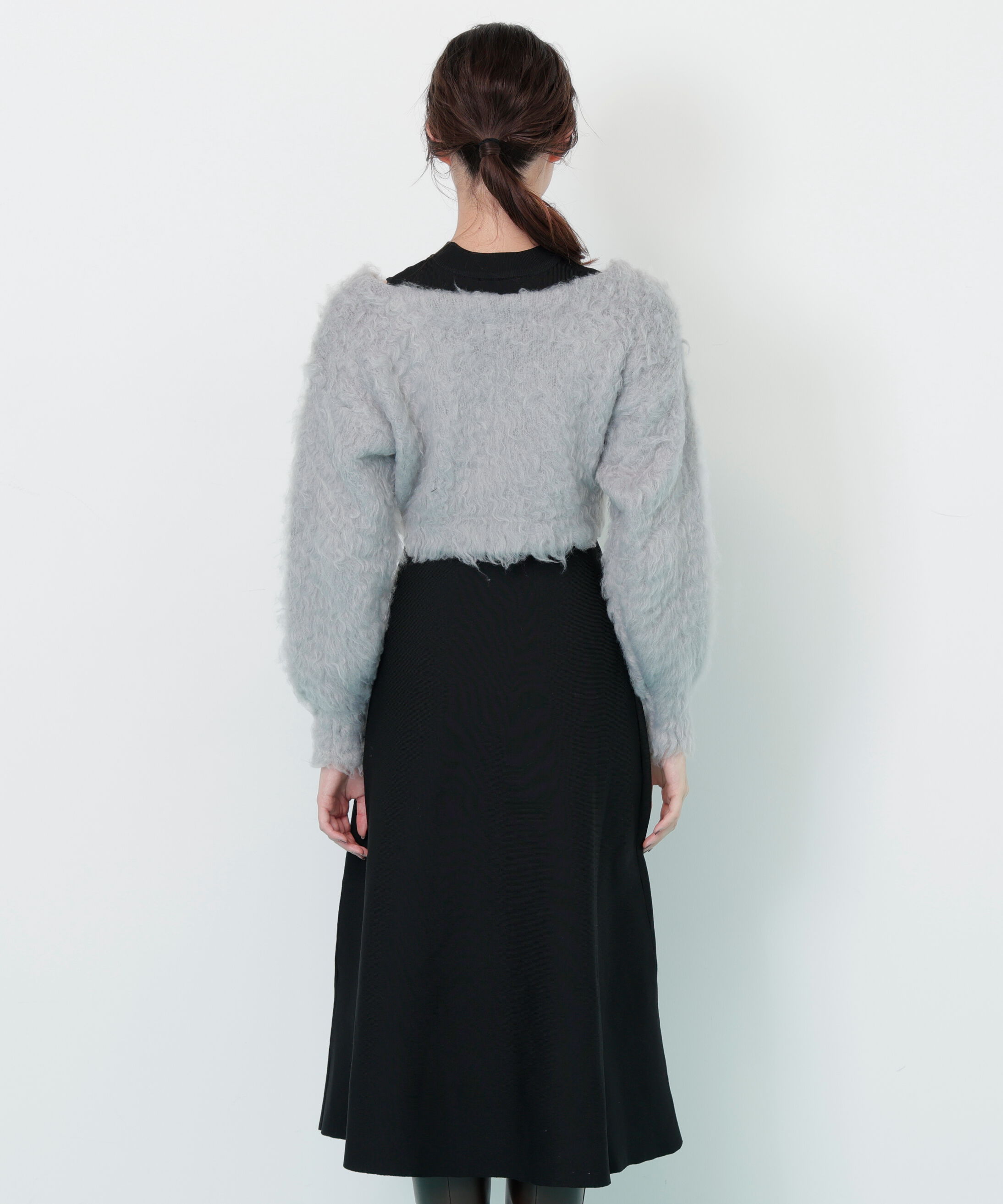  「起毛カーデニットワンピースセット」|ワンピース|