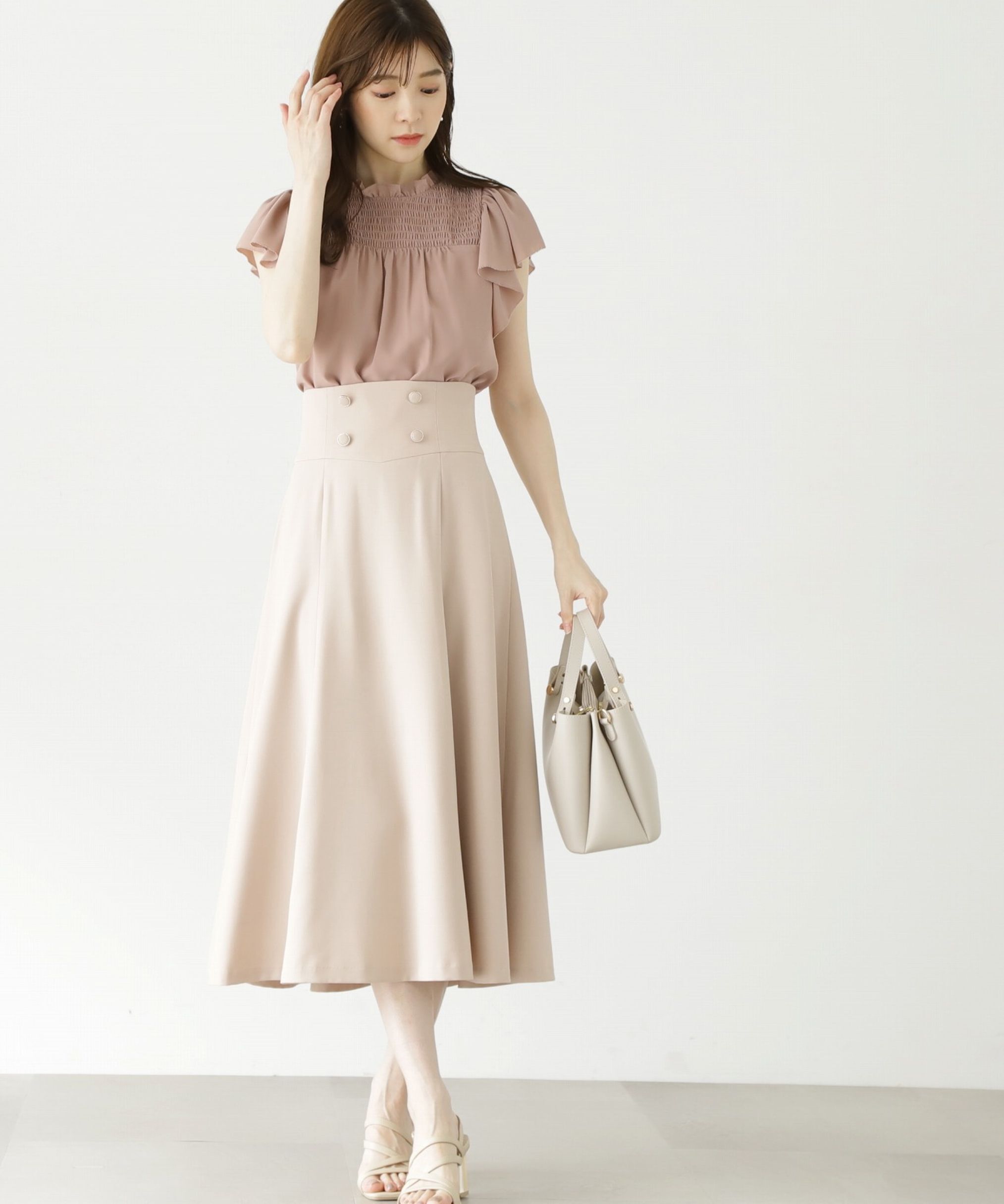 PROPORTION BODY DRESSING「ハイウエストフレアスカート」|スカート|