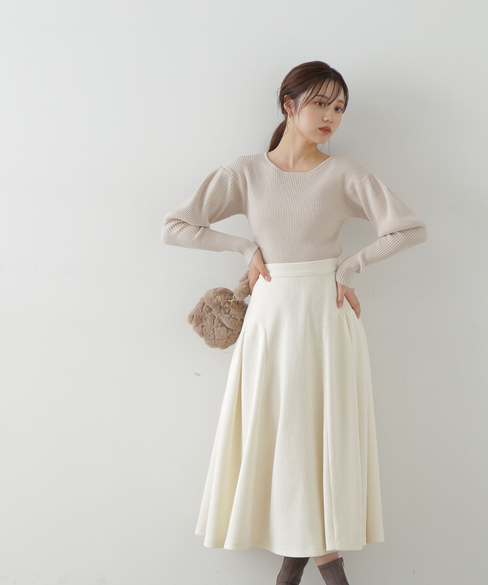 PROPORTION BODY DRESSING「サイド切替フレアスカート」|スカート|