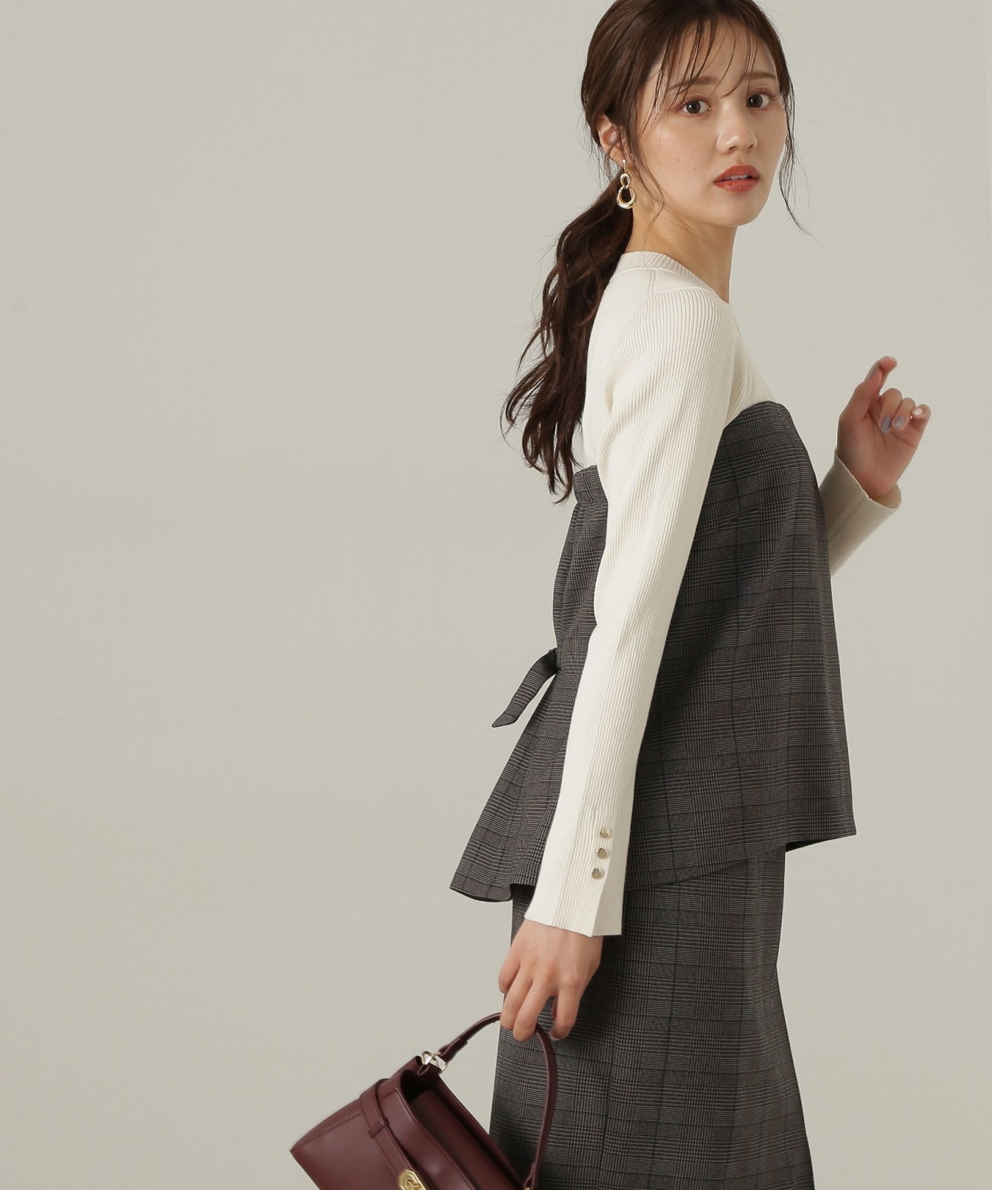 PROPORTION BODY DRESSING「ベーシックビスチェ24AW」|シャツ・ブラウス|ブラウングレ 1