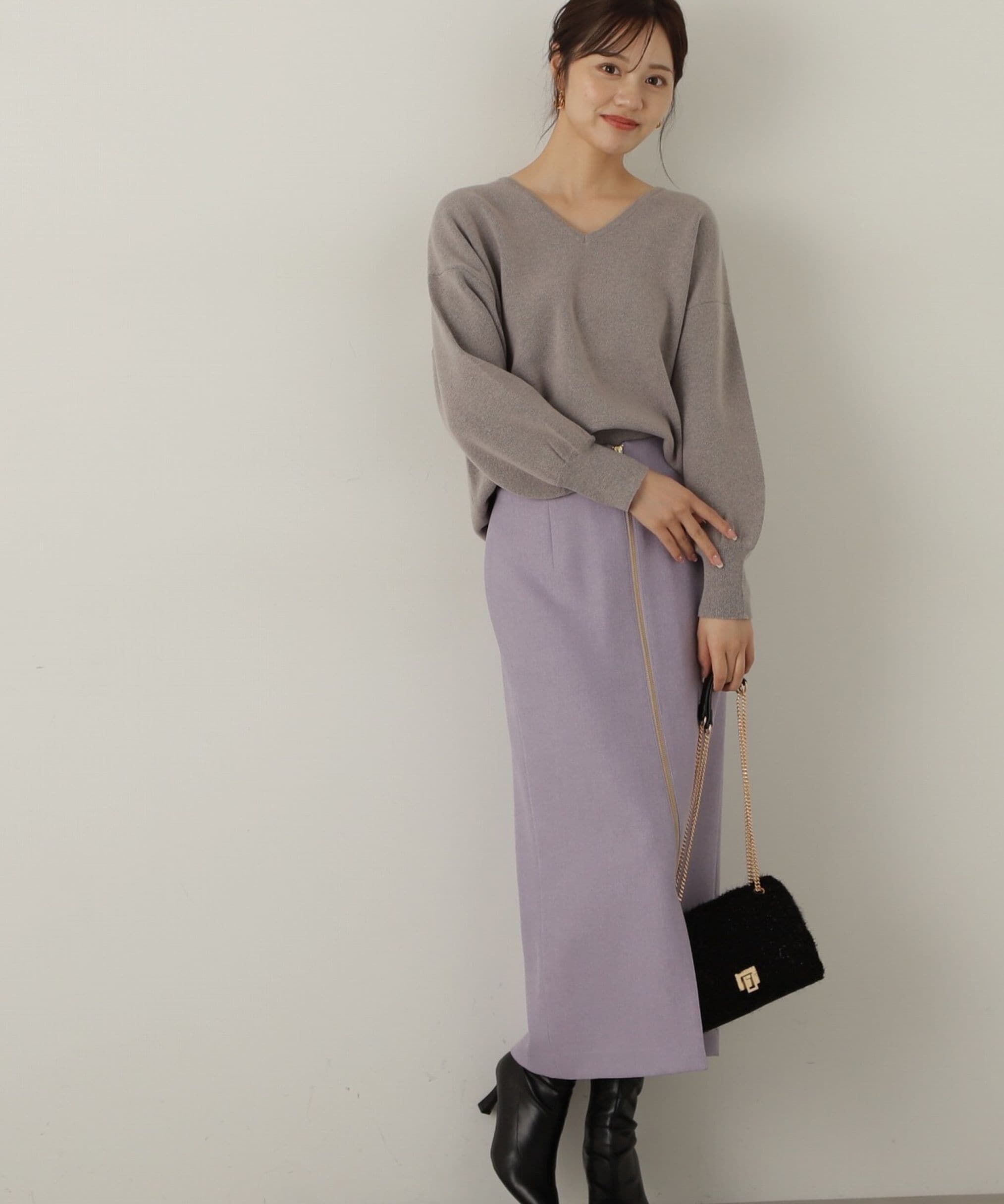 PROPORTION BODY DRESSING「フロントファスナーナロースカート　24AW」|スカート|