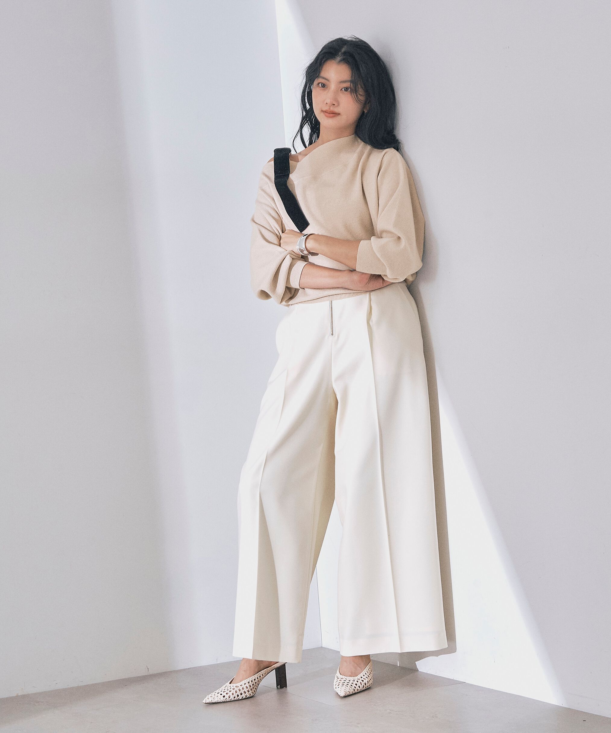 PROPORTION BODY DRESSING「フロントファスナーワイドパンツ」|その他|