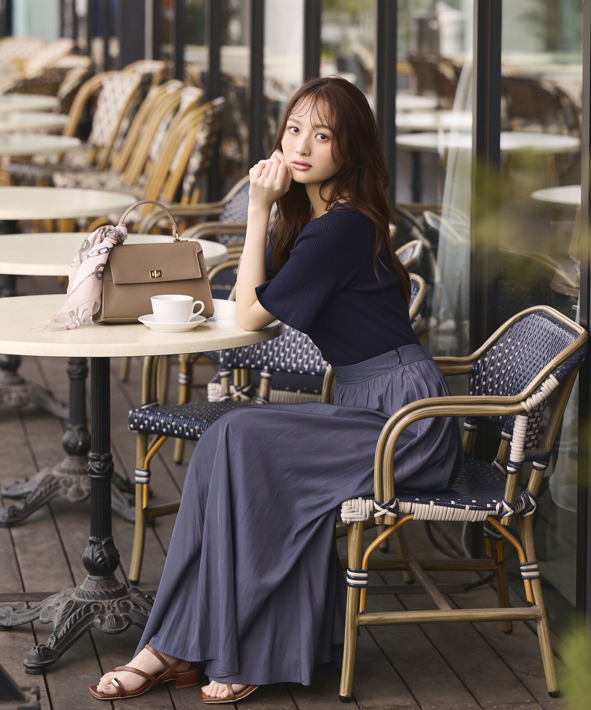 PROPORTION BODY DRESSING「カッセンフレアースカート」|スカート|ネイビー