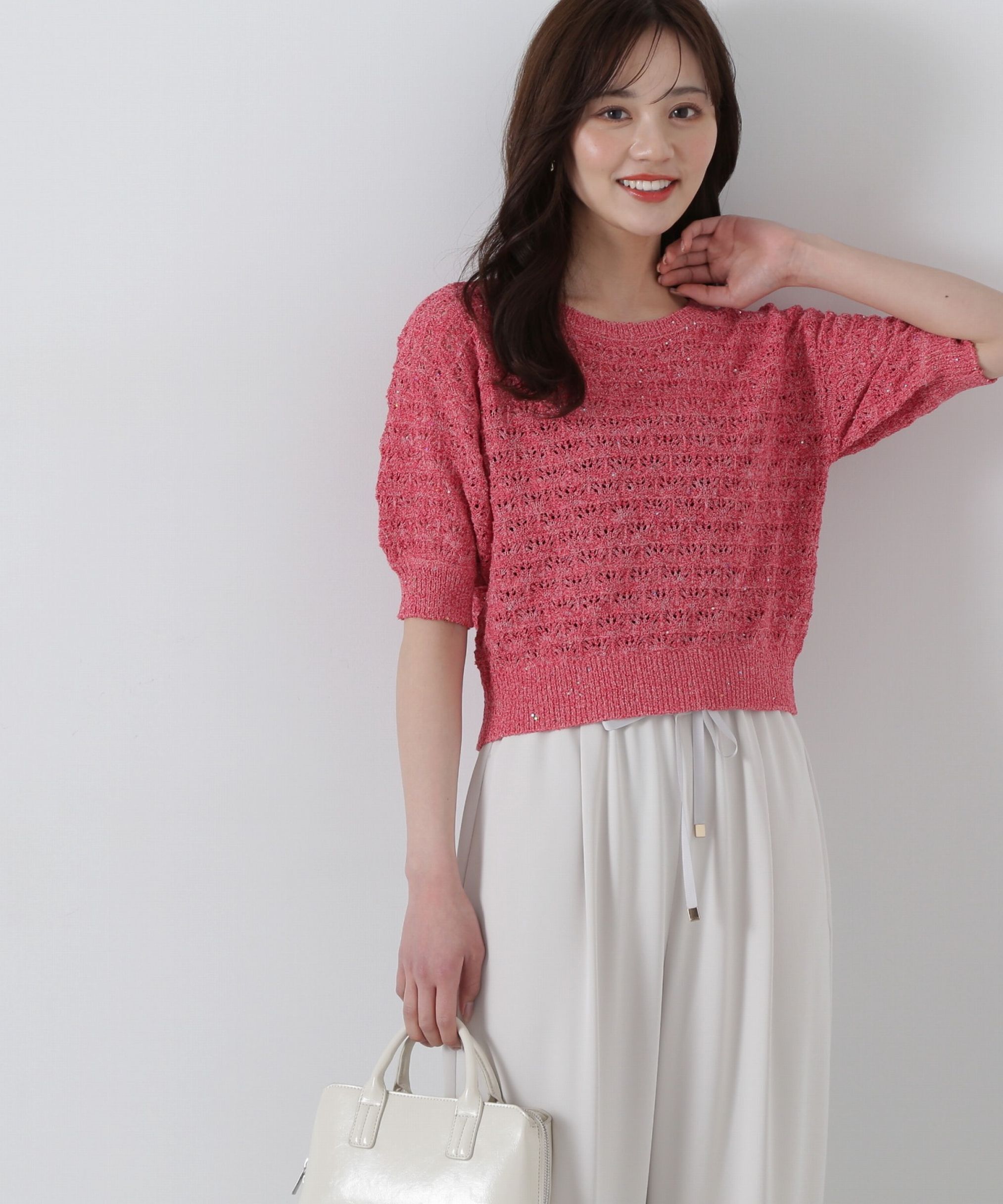 PROPORTION BODY DRESSING「スパンコールドルマンニット」|ニット・セーター|レッド