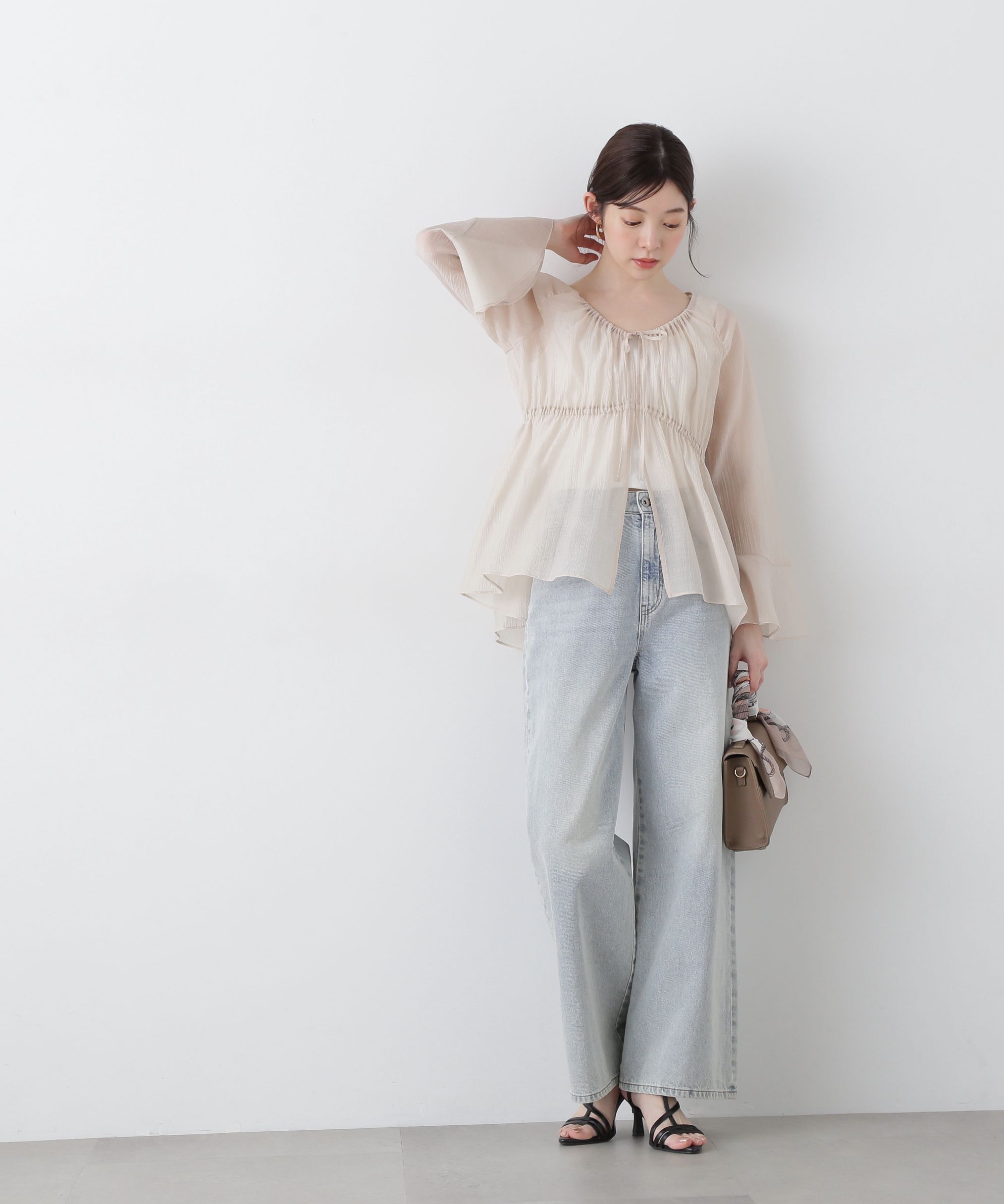 PROPORTION BODY DRESSING「フィッシュテール楊柳ブラウス」|シャツ・ブラウス|