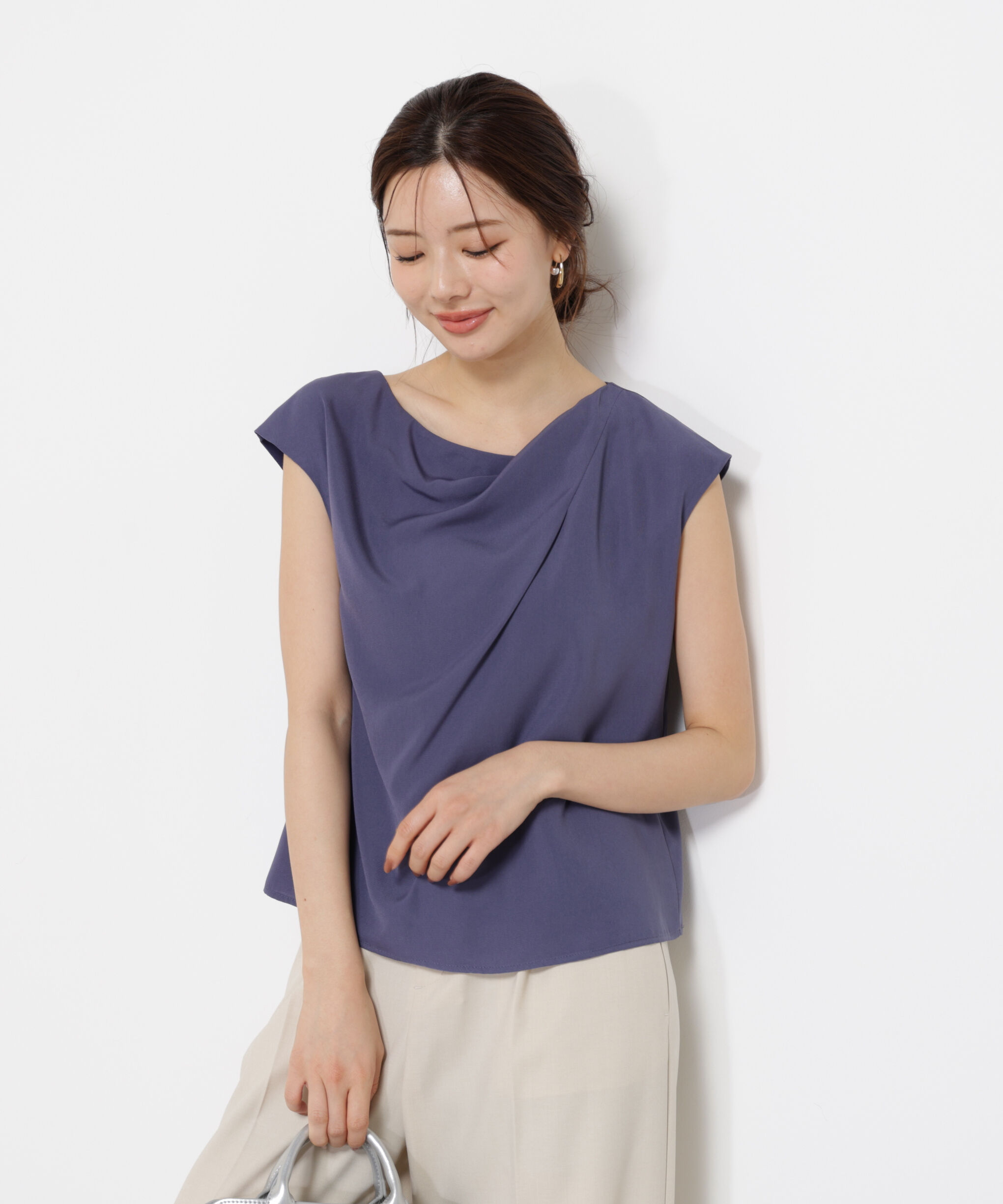 PROPORTION BODY DRESSING「ニュアンスネックフレンチスリーブブラウス」|シャツ・ブラウス|