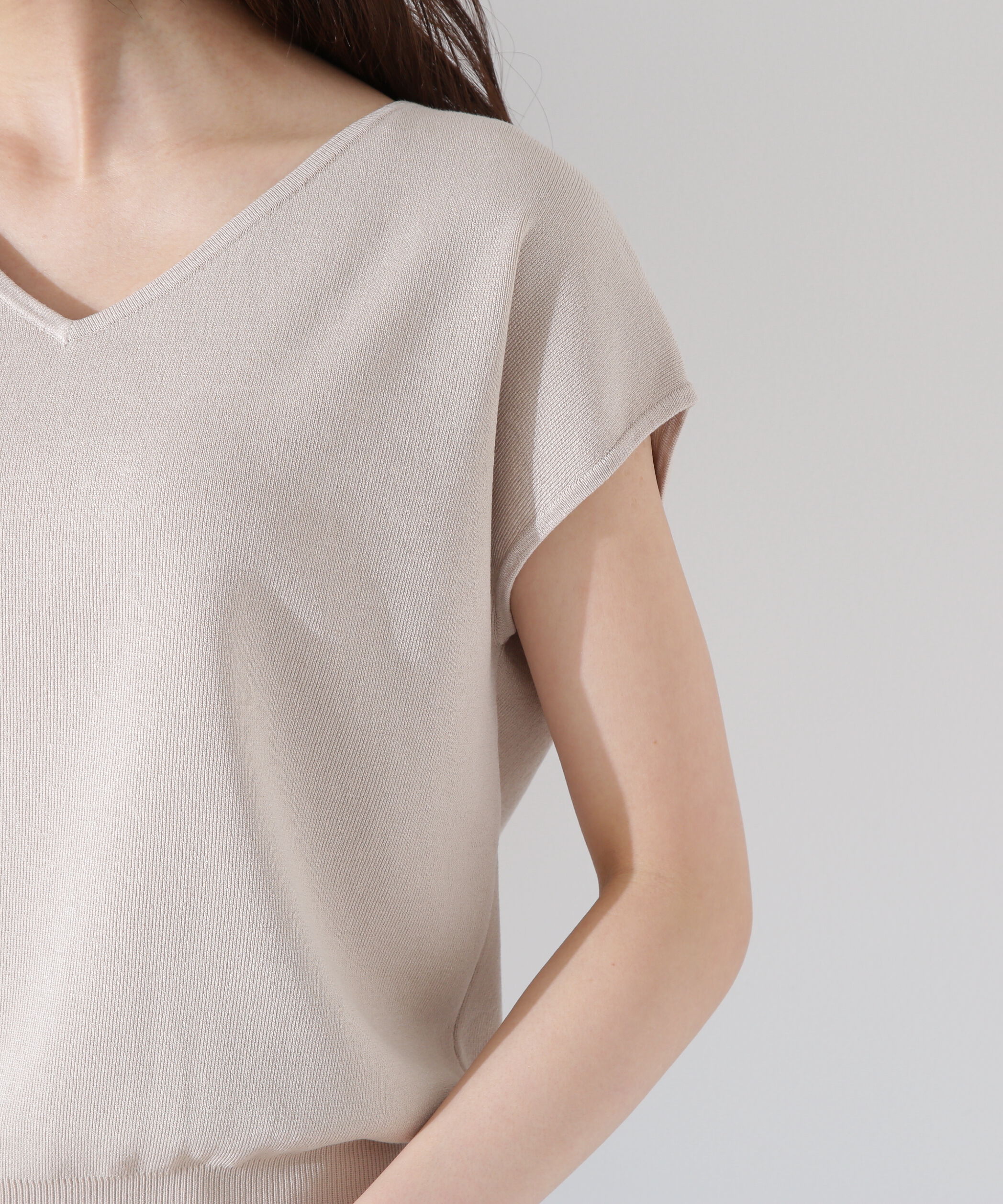 PROPORTION BODY DRESSING「Vネック総針ニット」|ニット・セーター|