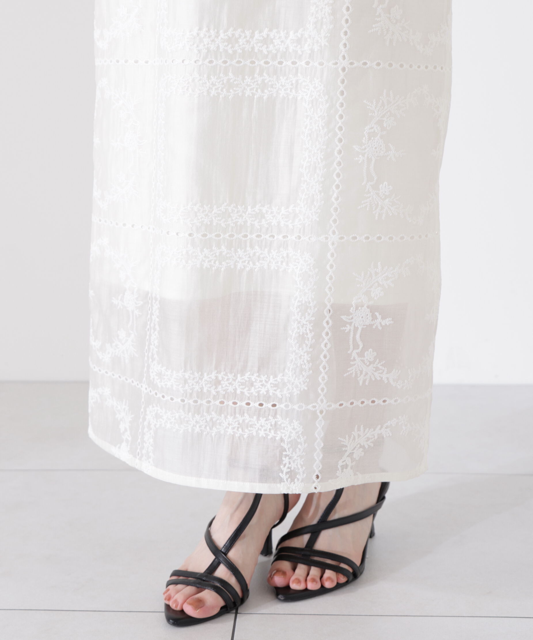 PROPORTION BODY DRESSING「シアーパネルレーススカート」|スカート|