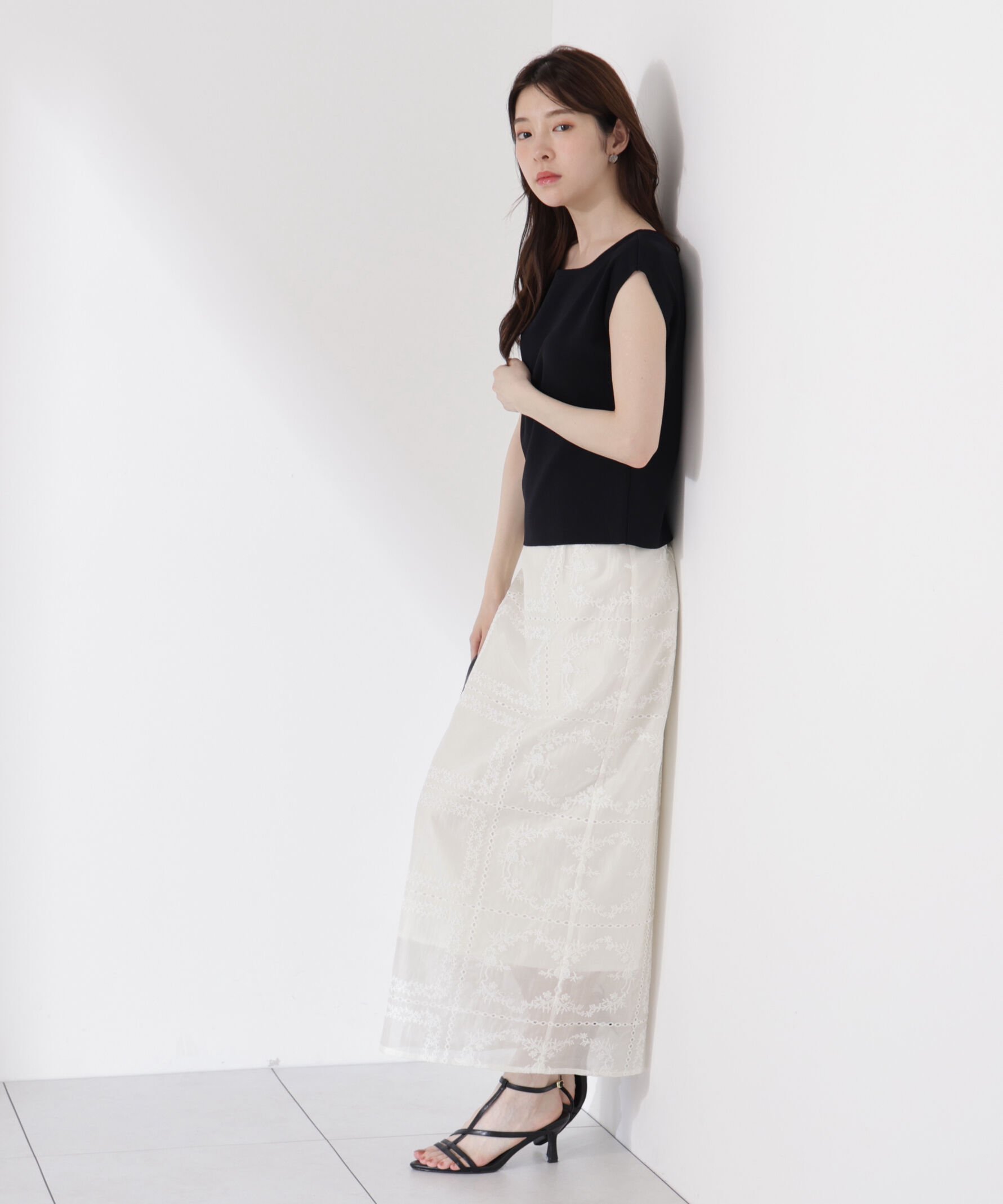 PROPORTION BODY DRESSING「シアーパネルレーススカート」|スカート|