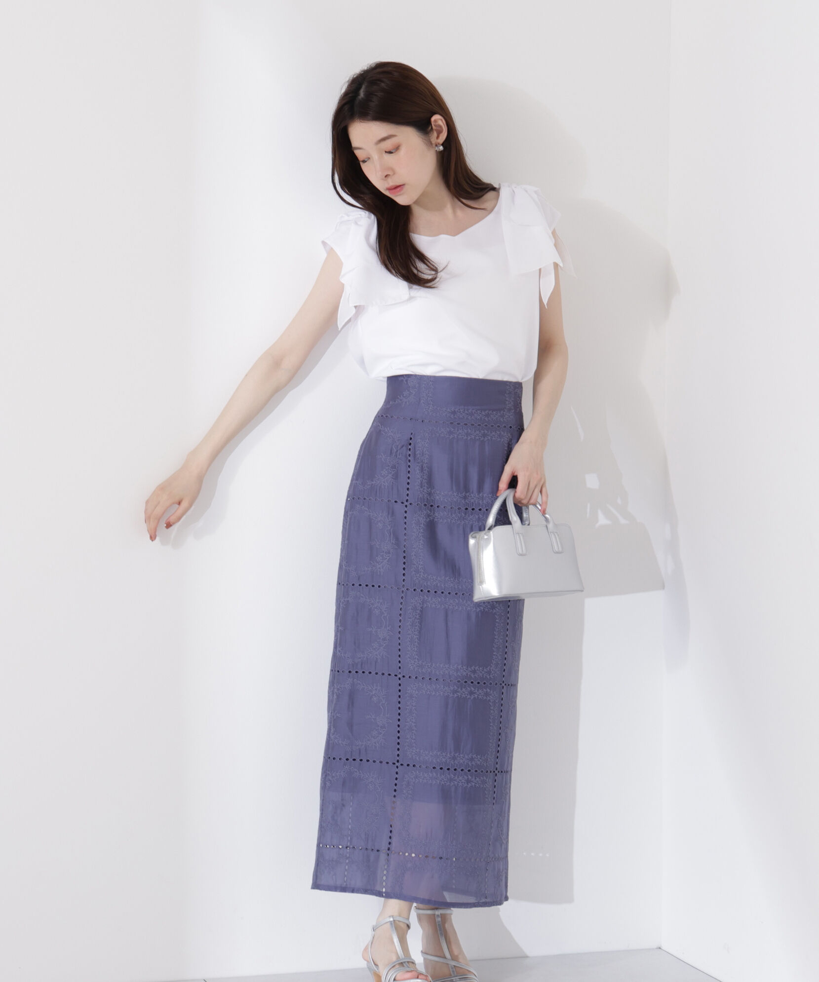 PROPORTION BODY DRESSING「シアーパネルレーススカート」|スカート|