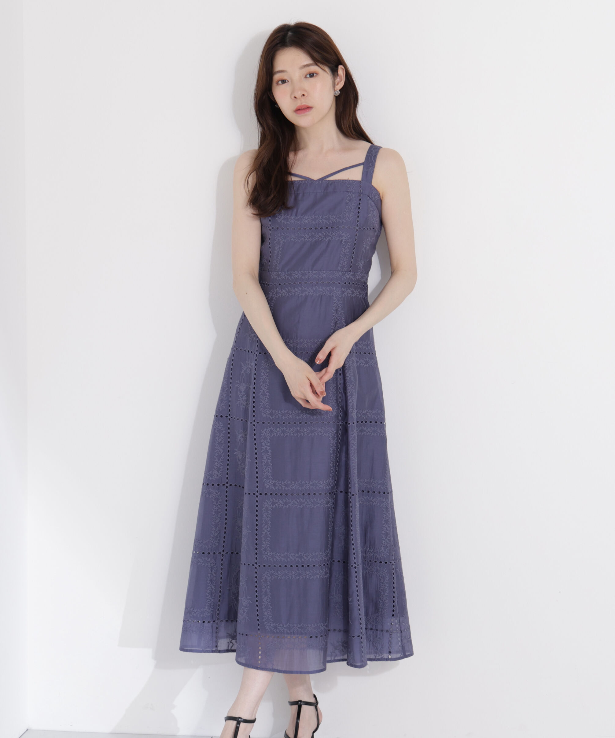 PROPORTION BODY DRESSING「シアーパネルレースワンピース」|ワンピース|ブルー