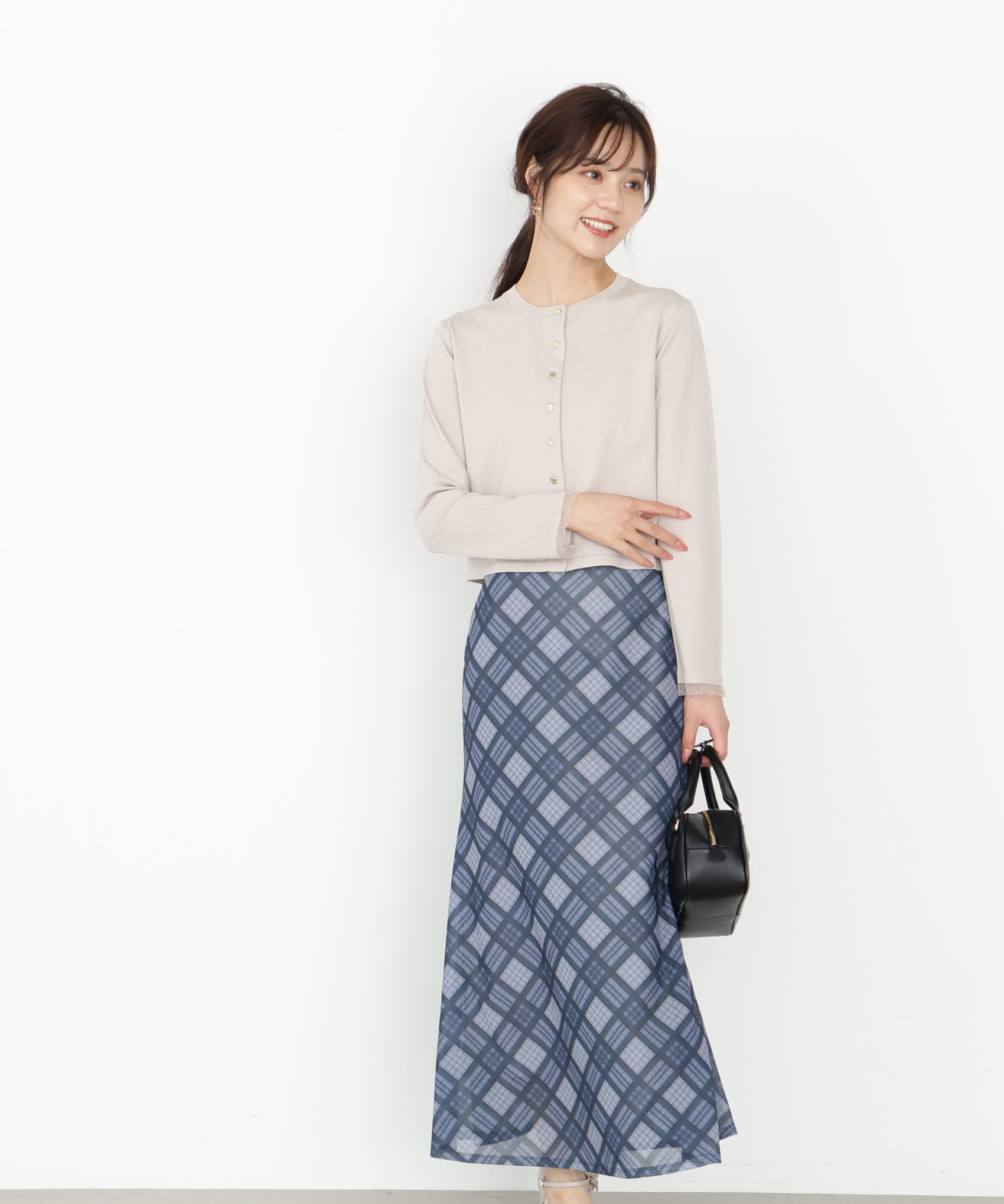 PROPORTION BODY DRESSING「チェックナロースカート」|スカート|