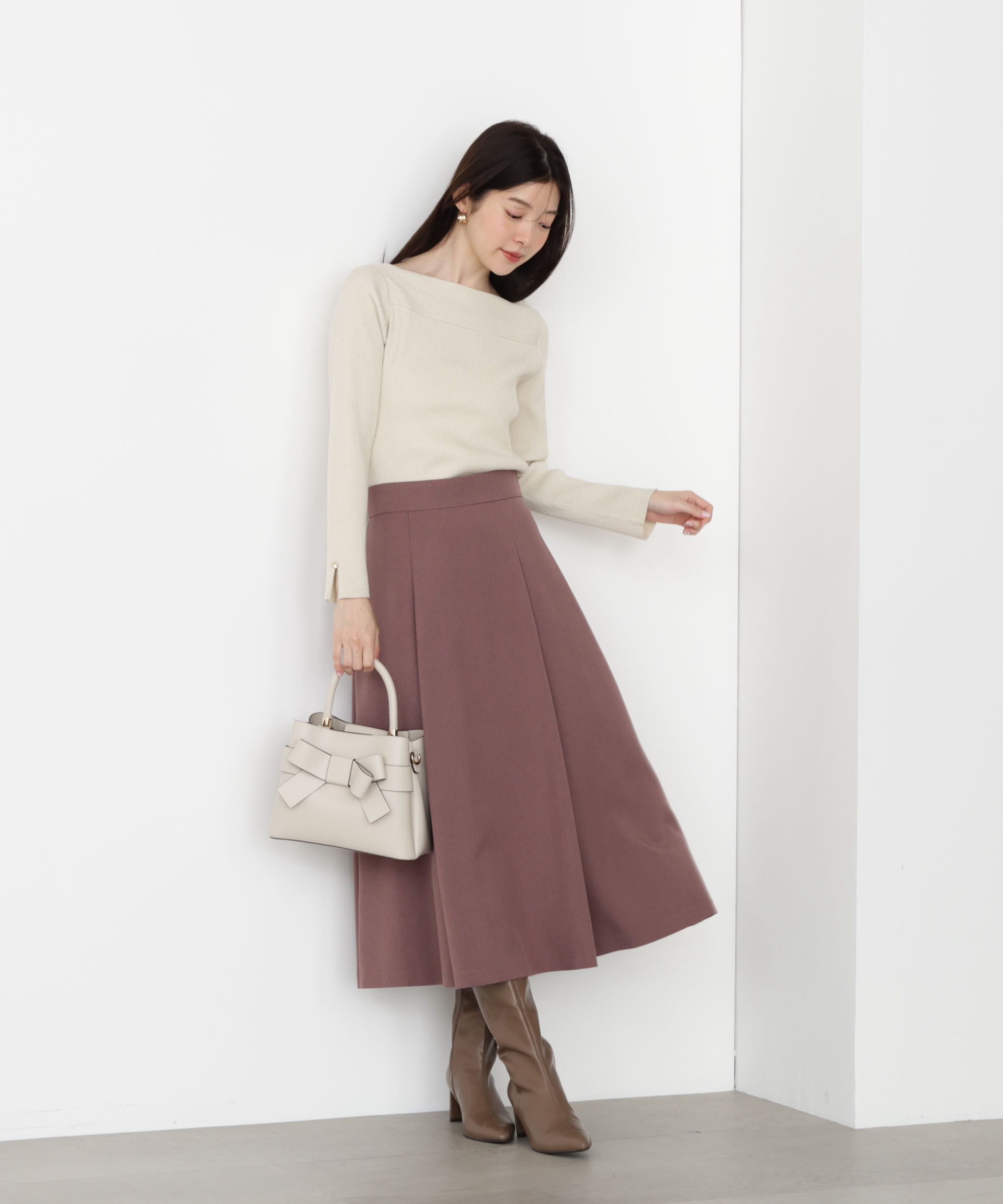 PROPORTION BODY DRESSING「オータムフレアスカート 25AW 」|スカート|ピンク