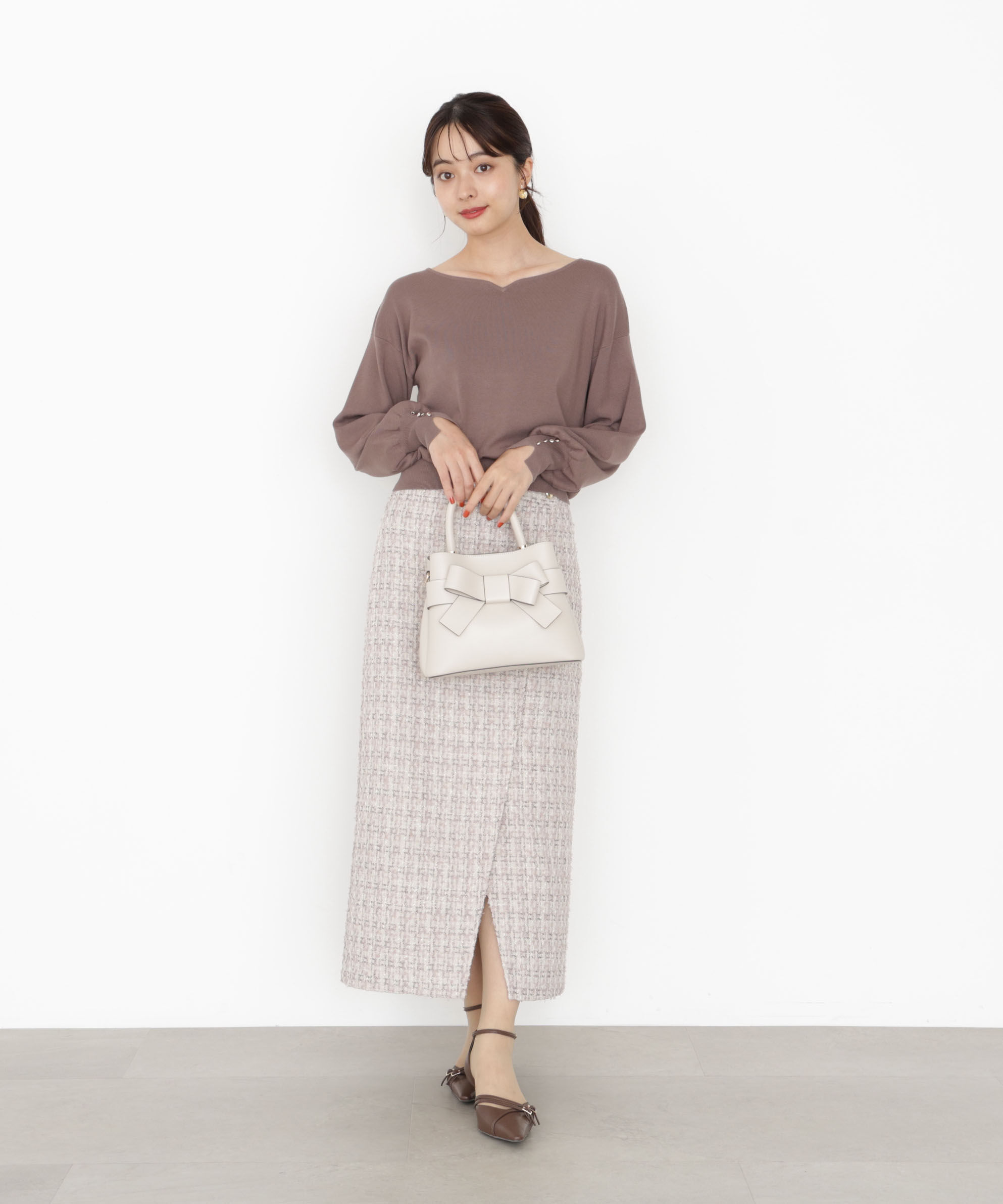 PROPORTION BODY DRESSING「＜ハンドウォッシャブル＞ハートカット総針ニット 25AW」|ニット・セーター|