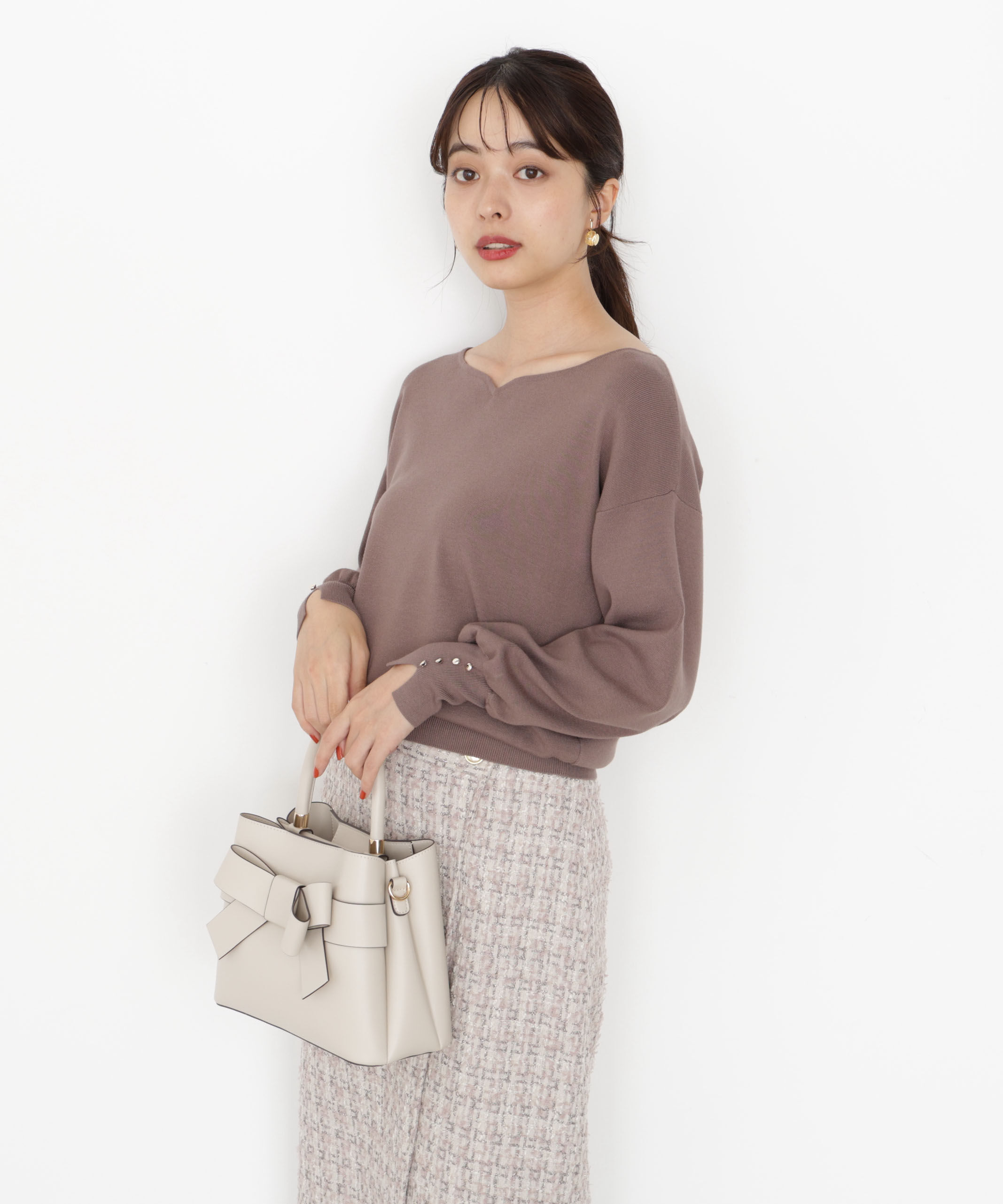 PROPORTION BODY DRESSING「＜ハンドウォッシャブル＞ハートカット総針ニット 25AW」|ニット・セーター|