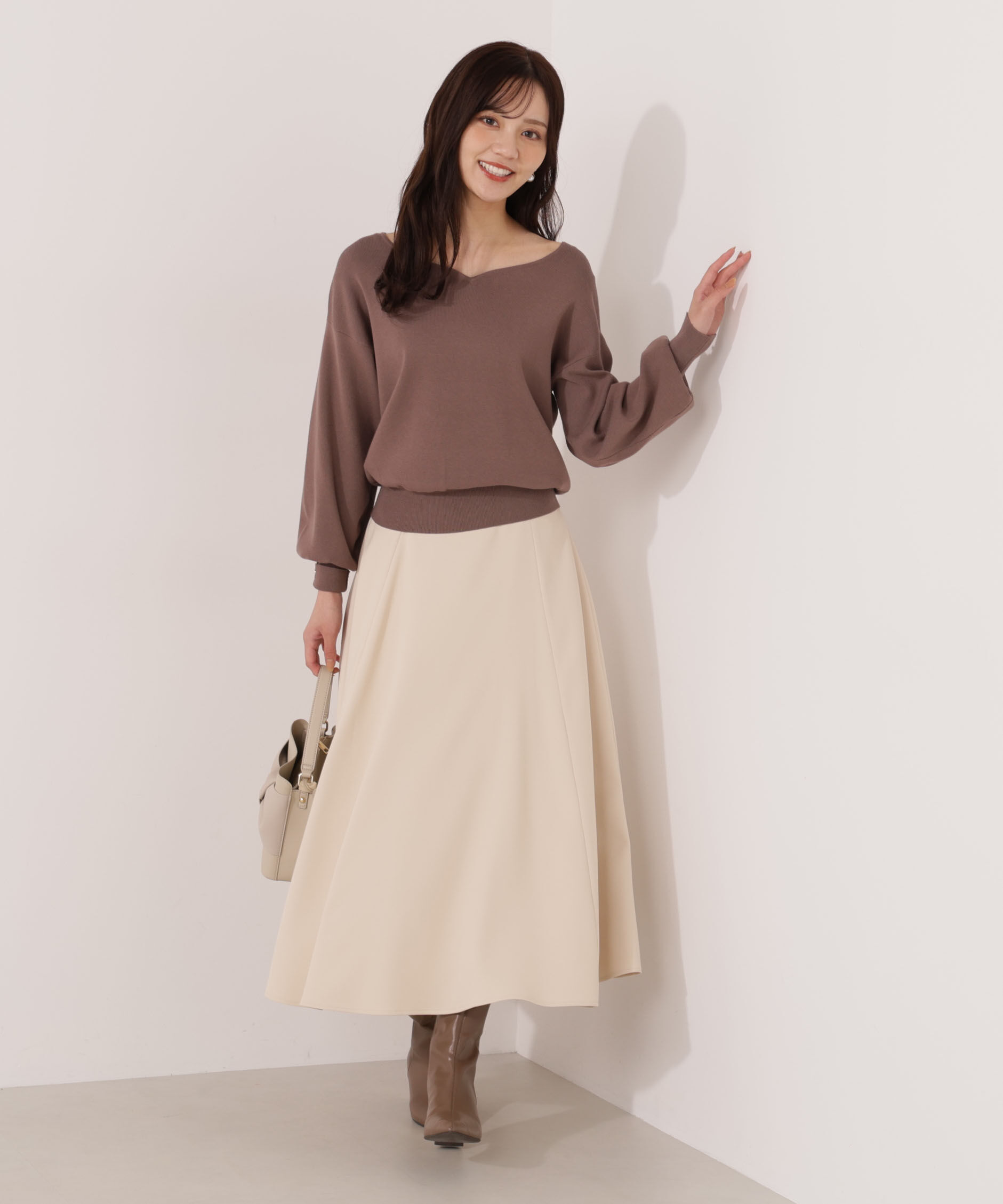 PROPORTION BODY DRESSING「＜ハンドウォッシャブル＞ハートカット総針ニット 25AW」|ニット・セーター|