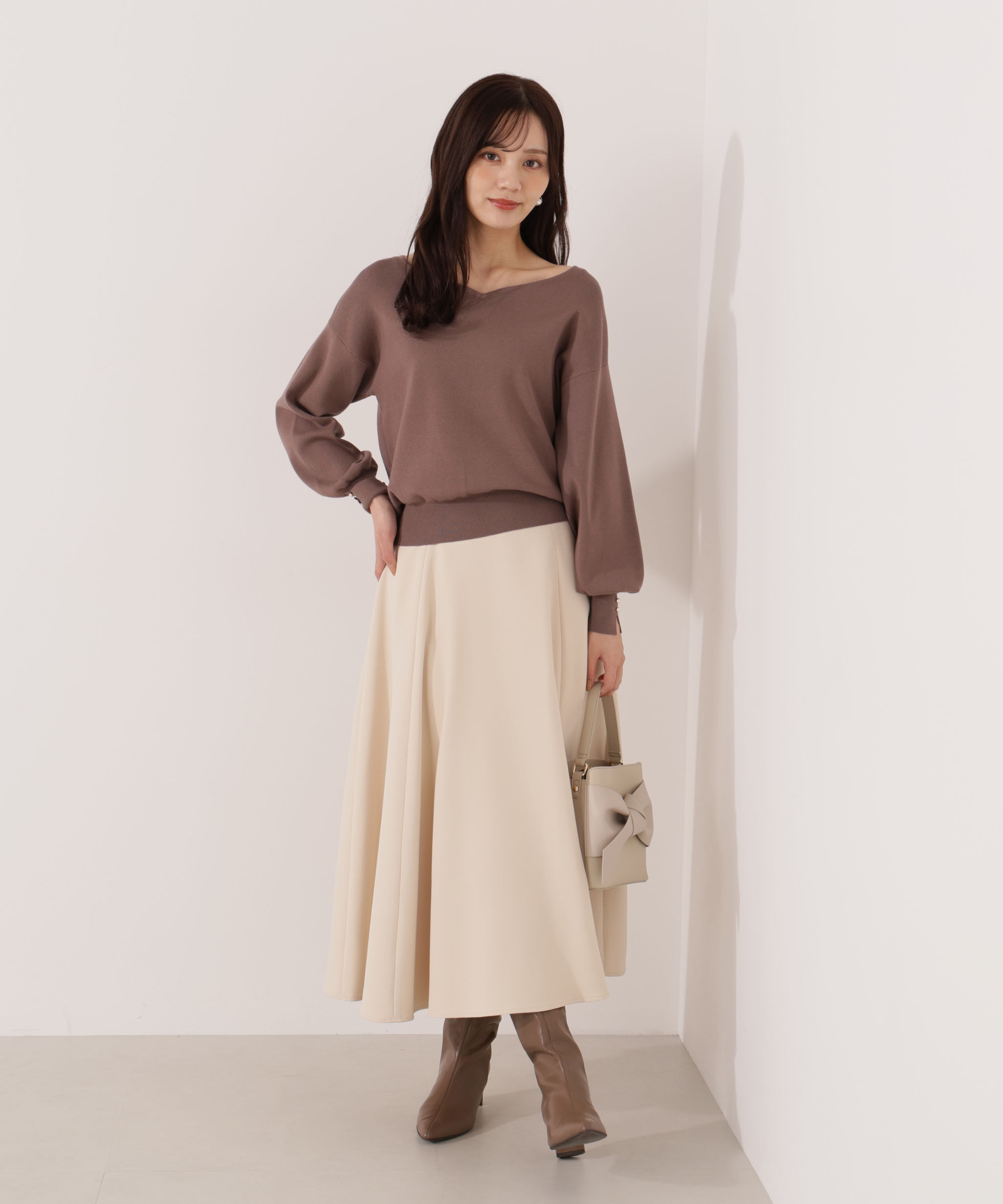 PROPORTION BODY DRESSING「＜ハンドウォッシャブル＞ハートカット総針ニット 25AW」|ニット・セーター|