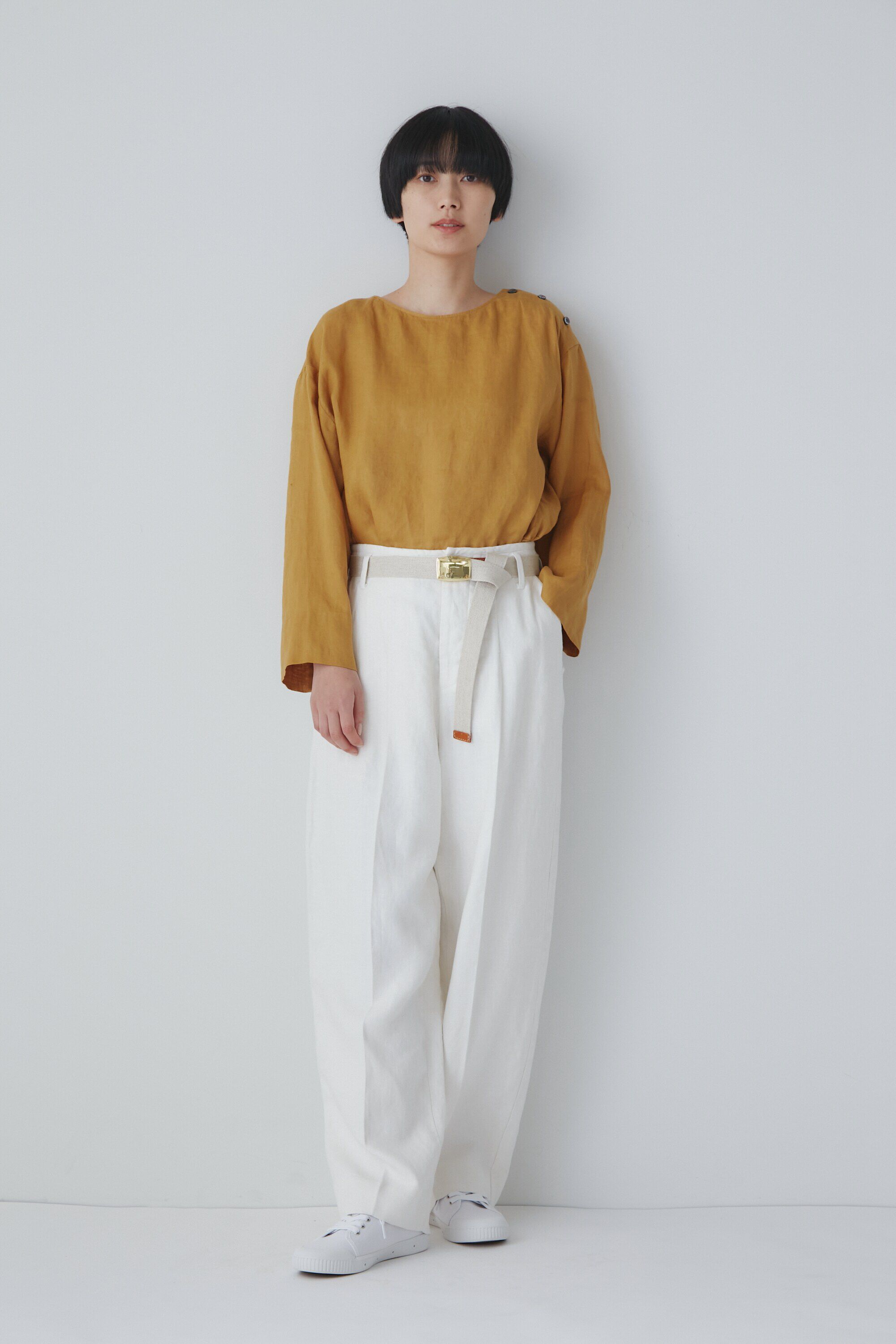  「◆ハードマンリネンショルダーボタンブラウス」|シャツ・ブラウス|