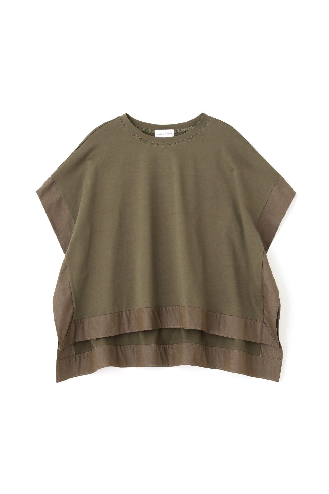  「◆異素材コンビカットソー」|Tシャツ・カットソー|