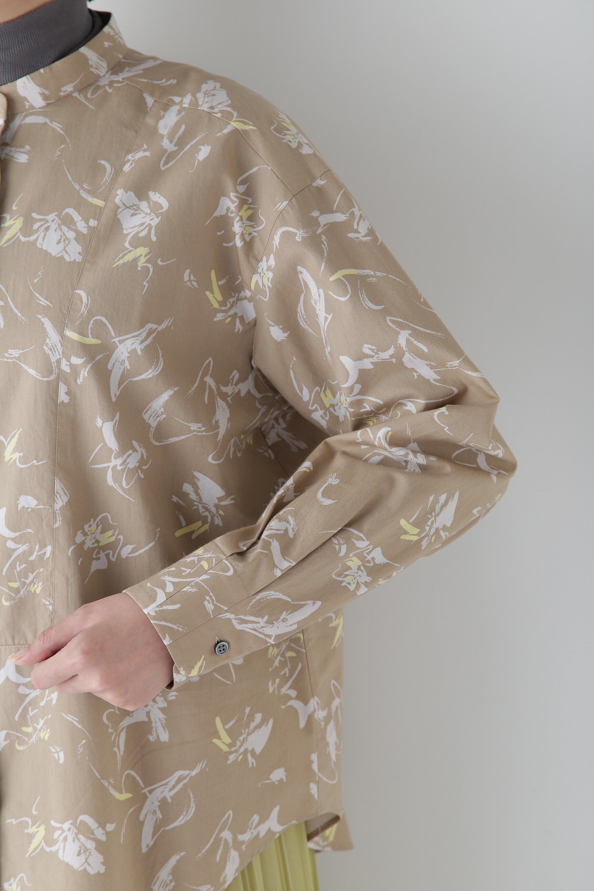  「◆ペイントPTバンドカラーシャツブラウス」|シャツ・ブラウス|