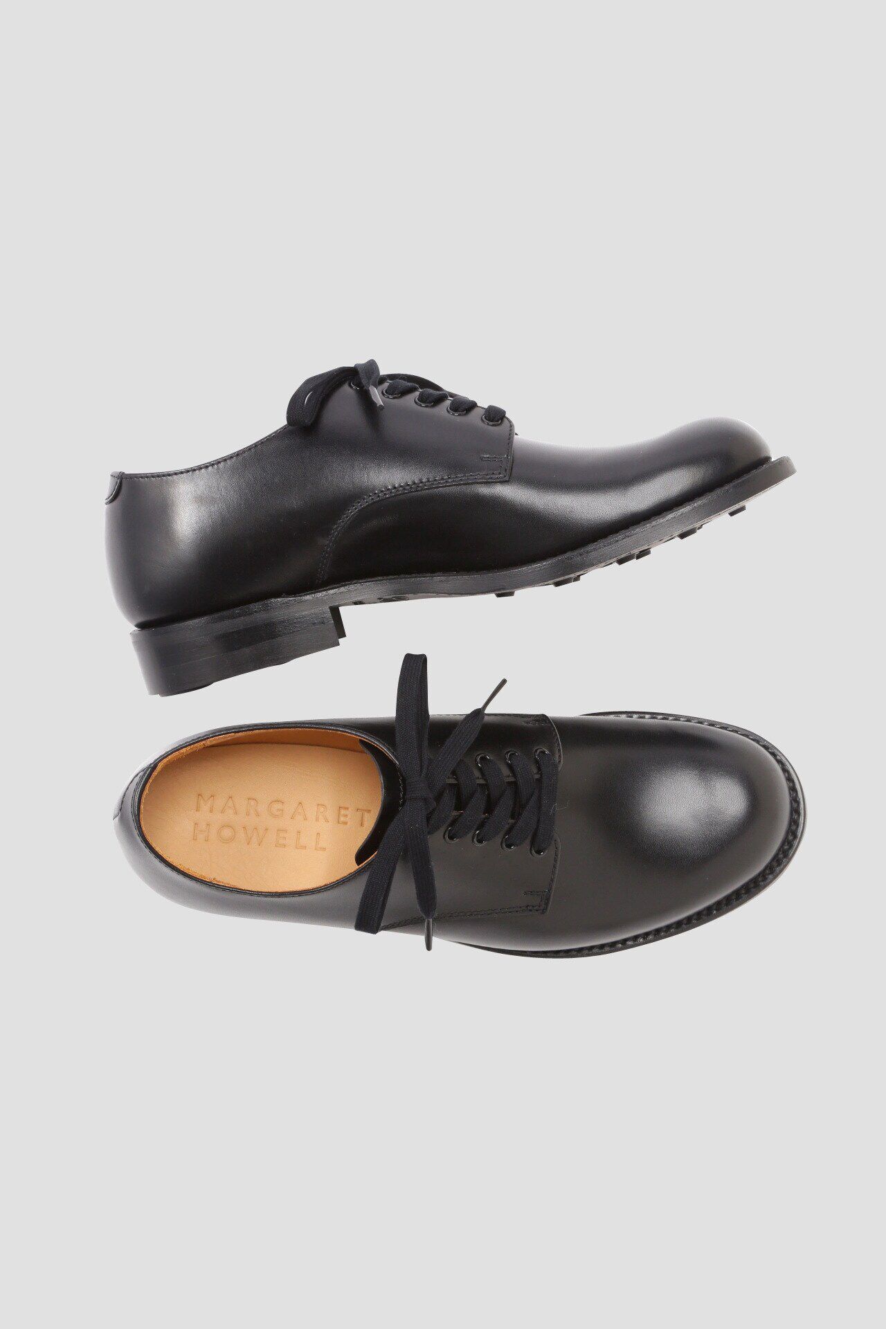 MARGARET HOWELL「LEATHER LACE UP SHOES」|その他|BLACK