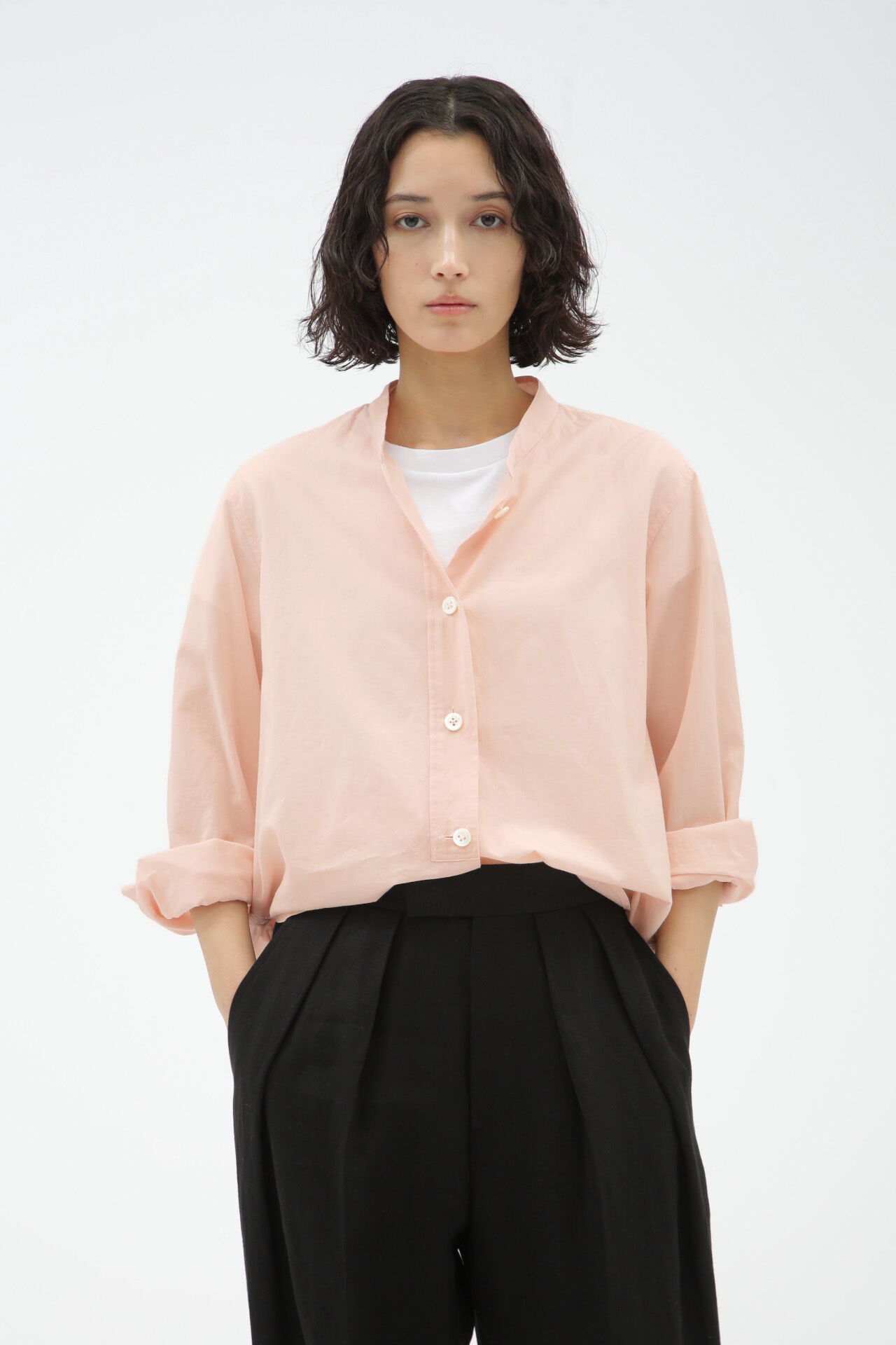  「COTTON VOILE」|シャツ・ブラウス|PALE PINK1