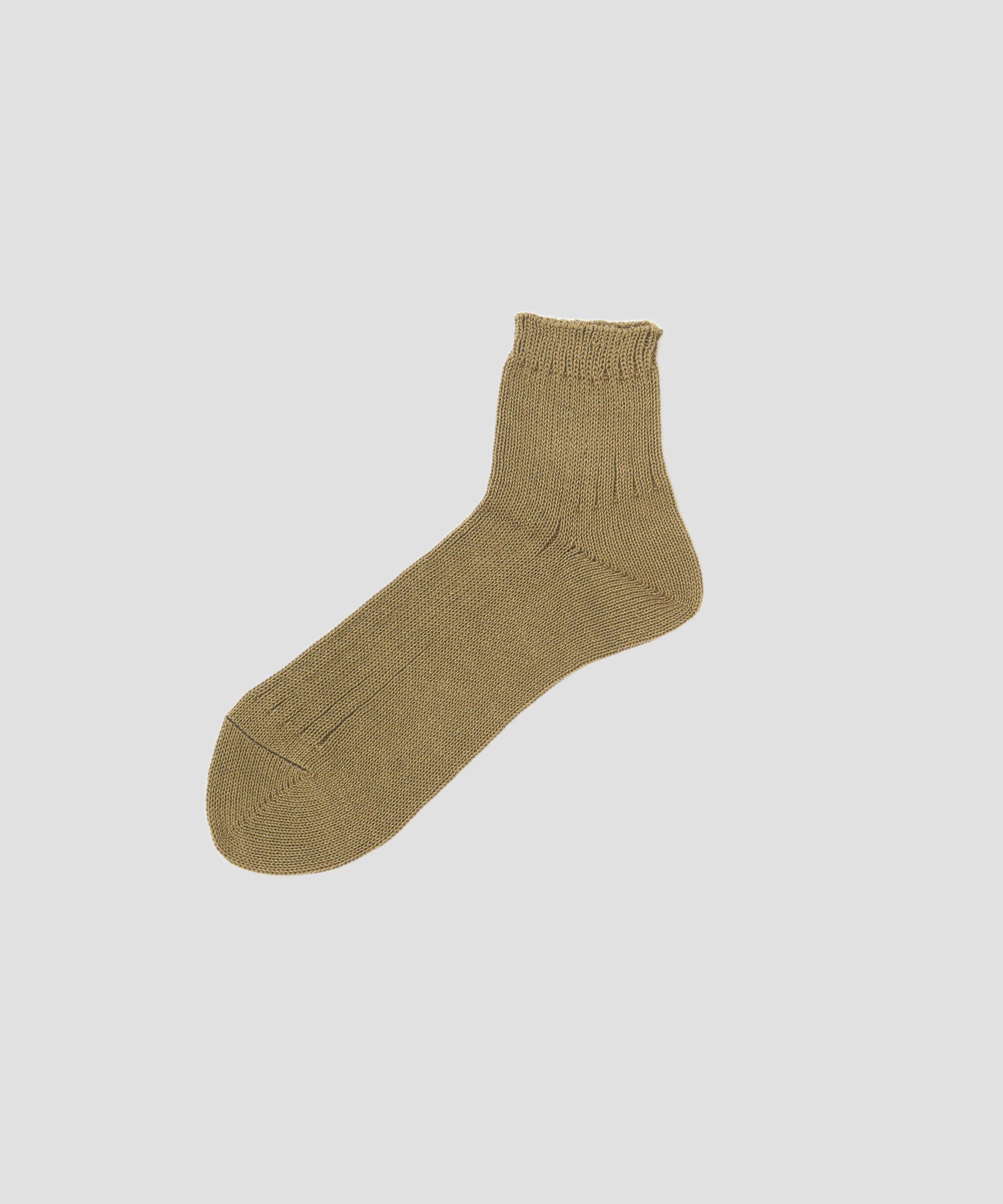 MARGARET HOWELL「COTTON SHORT RIB SOCKS」|ソックス|KHAKI