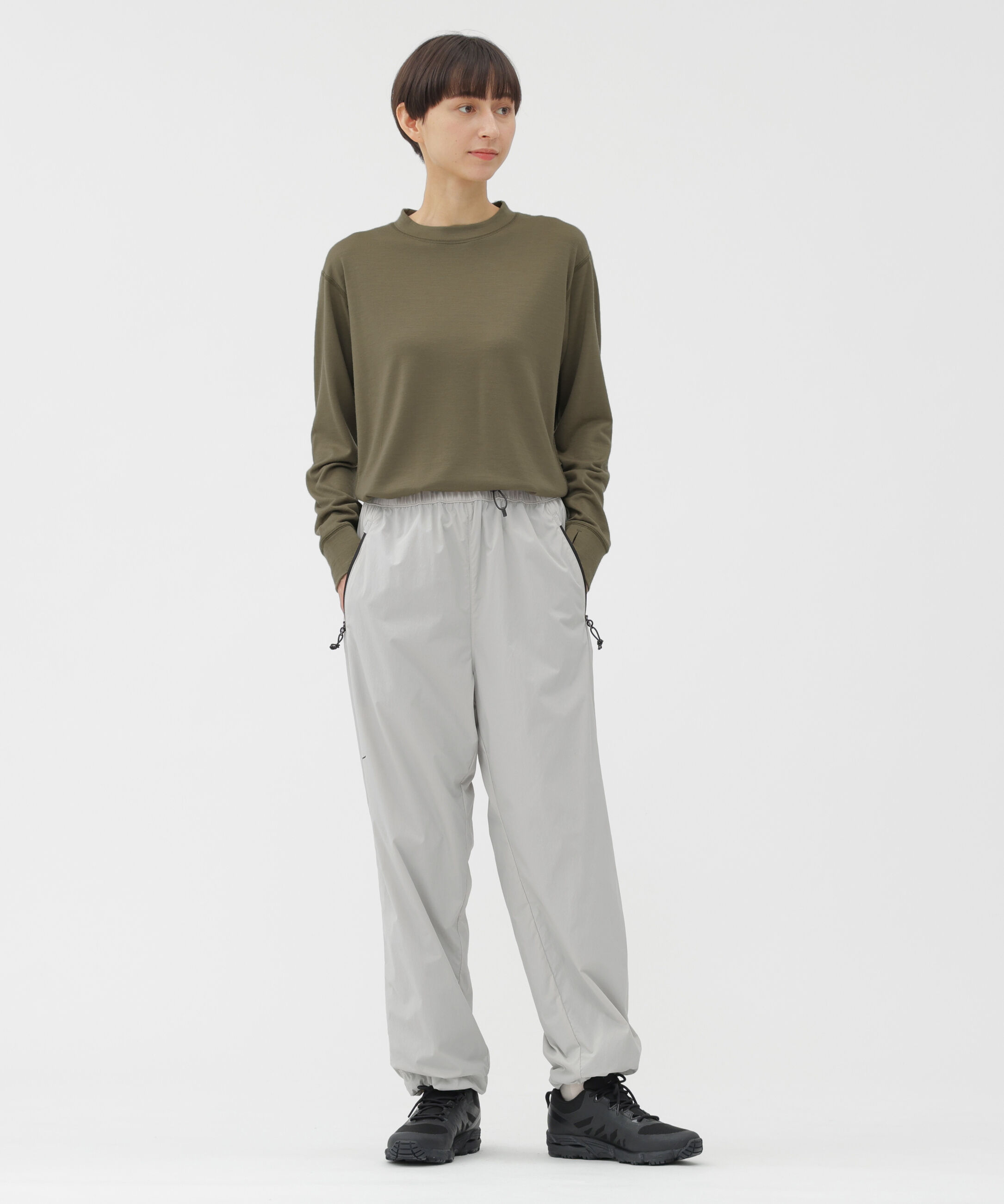  「FINEGAUGE WASHABLE WOOL JERSEY TOP」|Tシャツ・カットソー|