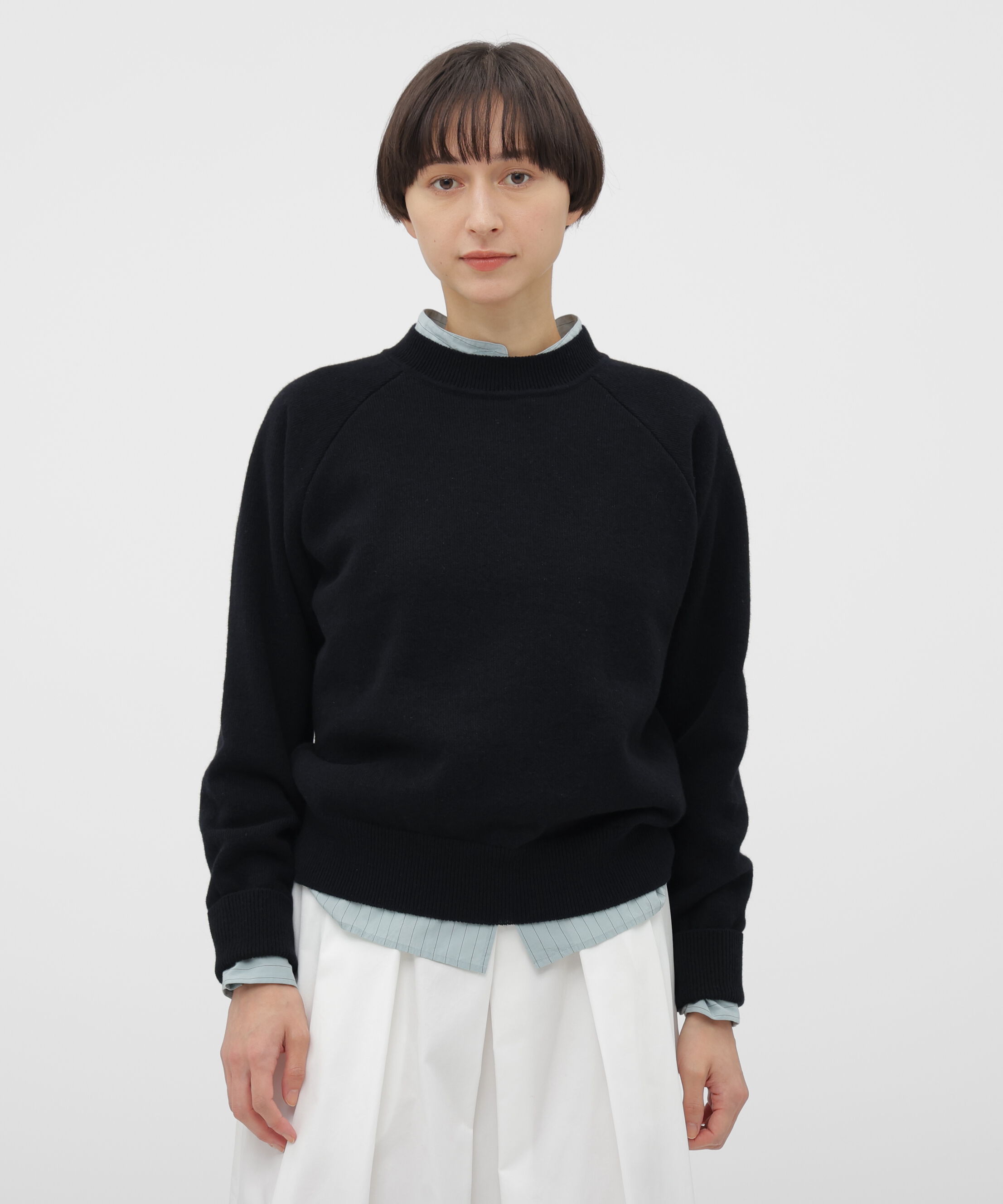  「FINE WOOL LOOPBACK KNITWEAR」|ニット・セーター|DARK NAVY1