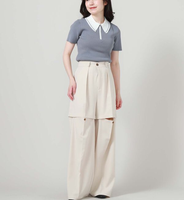 archives「ラインカラーハーフｚｉｐリブニット」|ニット・セーター|