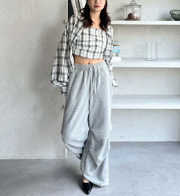 archives「サイドタックワイドスウェットパンツ」|その他|