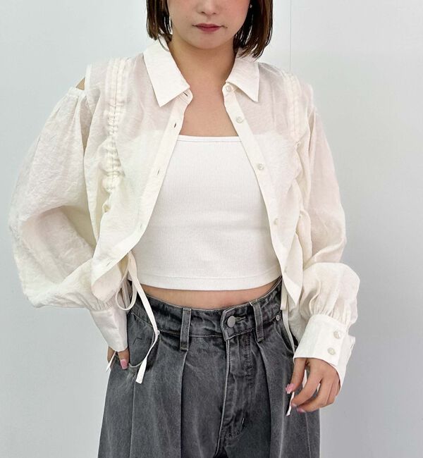 archives「ショルダースリットドロストシャツ」|シャツ・ブラウス|IVORY