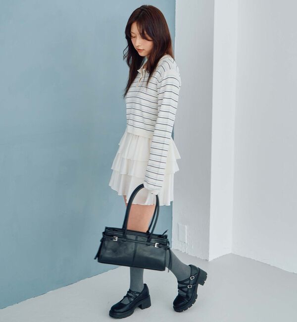 archives「ボーダーアソートコンパクトポロニット」|ニット・セーター|