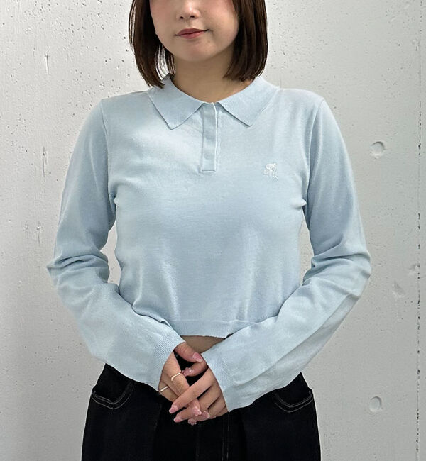 archives「ボーダーアソートコンパクトポロニット」|ニット・セーター|