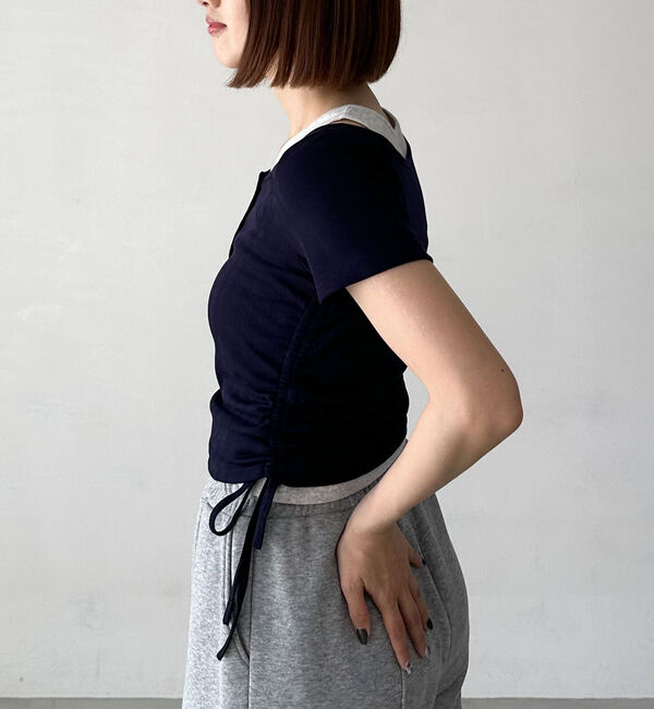 archives「レイヤード針抜きヘンリーＴＯＰＳ」|カーディガン|